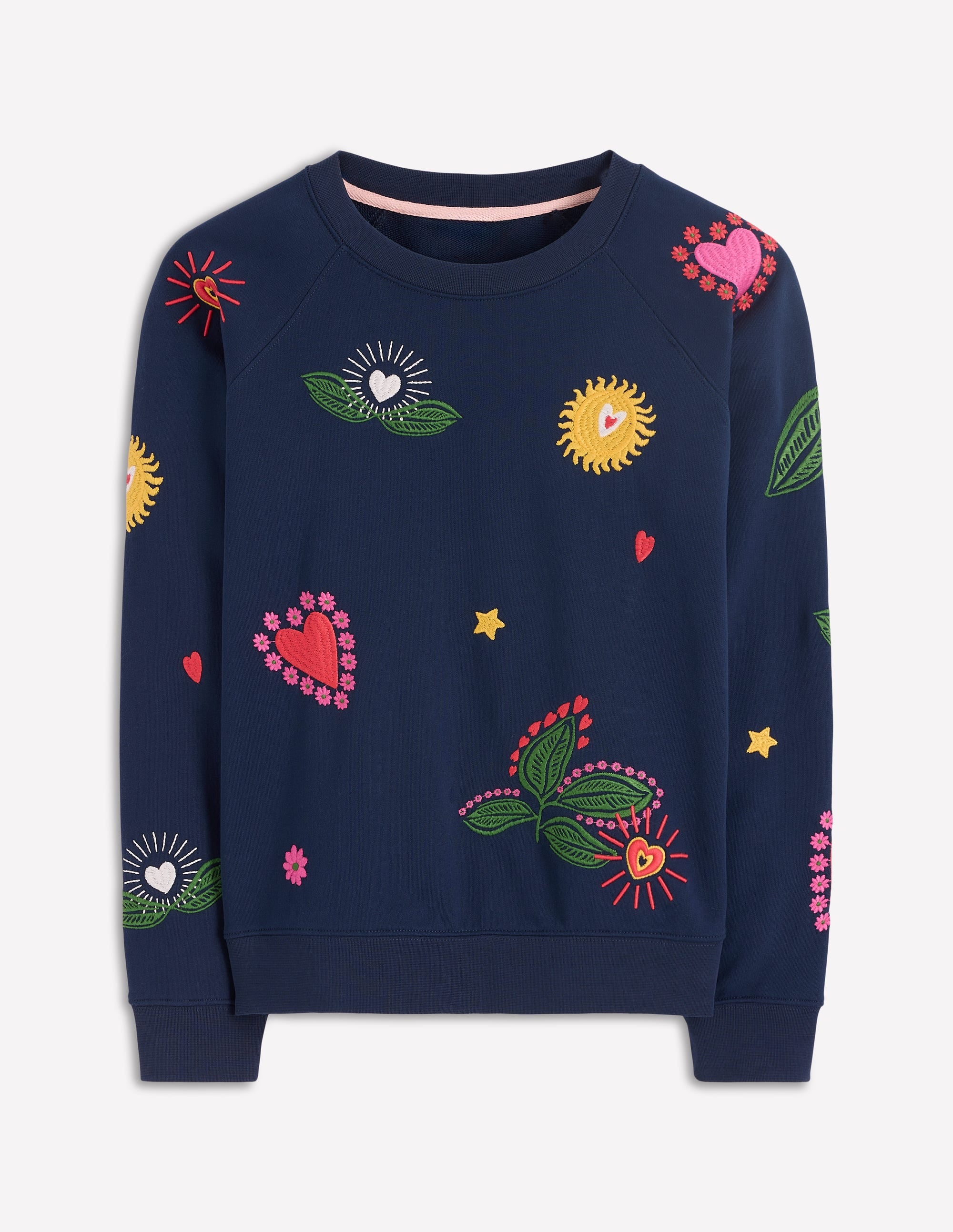Rosa Embroidered Sweatshirt-Navy, Multi Embroidery - Image 6