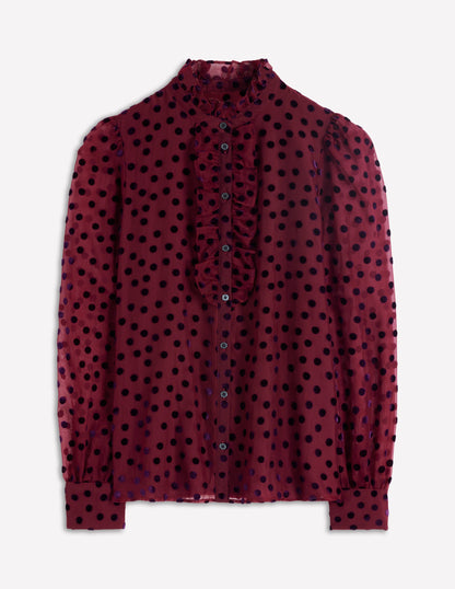 Sasha Devore Velvet Top-Deep Wisteria Spot-6