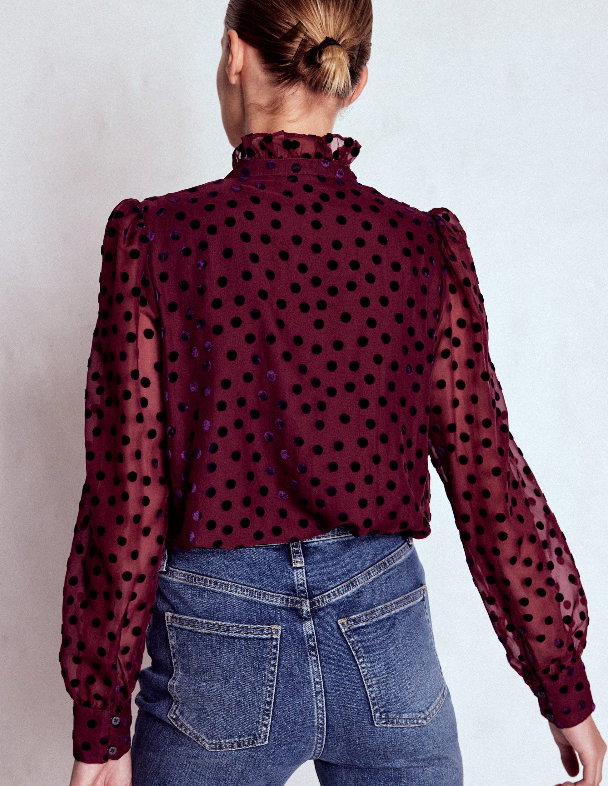 Sasha Devore Velvet Top-Deep Wisteria Spot-3