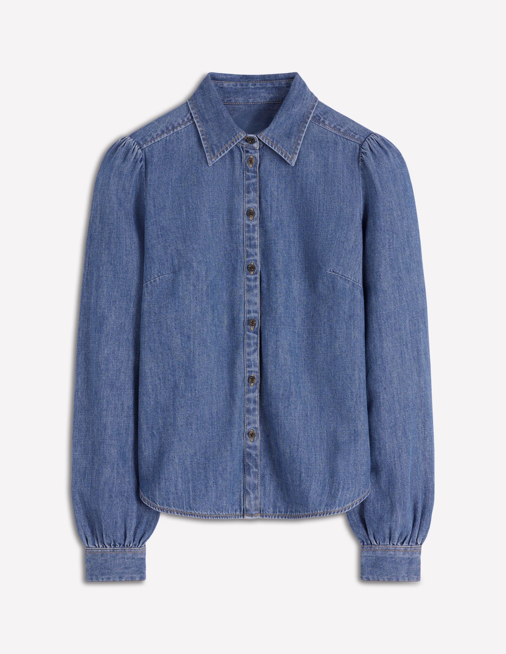 Cara Denim Shirt-Mid Vintage-5