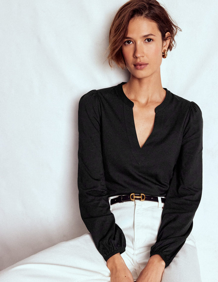 Supersoft Notch Top-Black