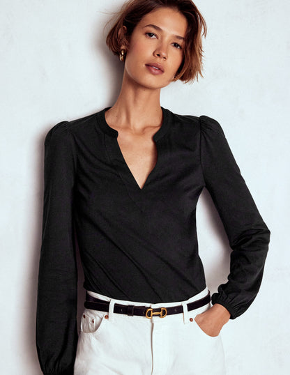 Supersoft Notch Top-Black-5