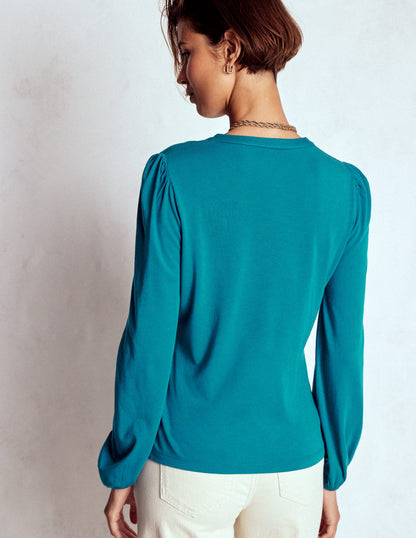 Supersoft Notch Top-Deep Sea Green-3