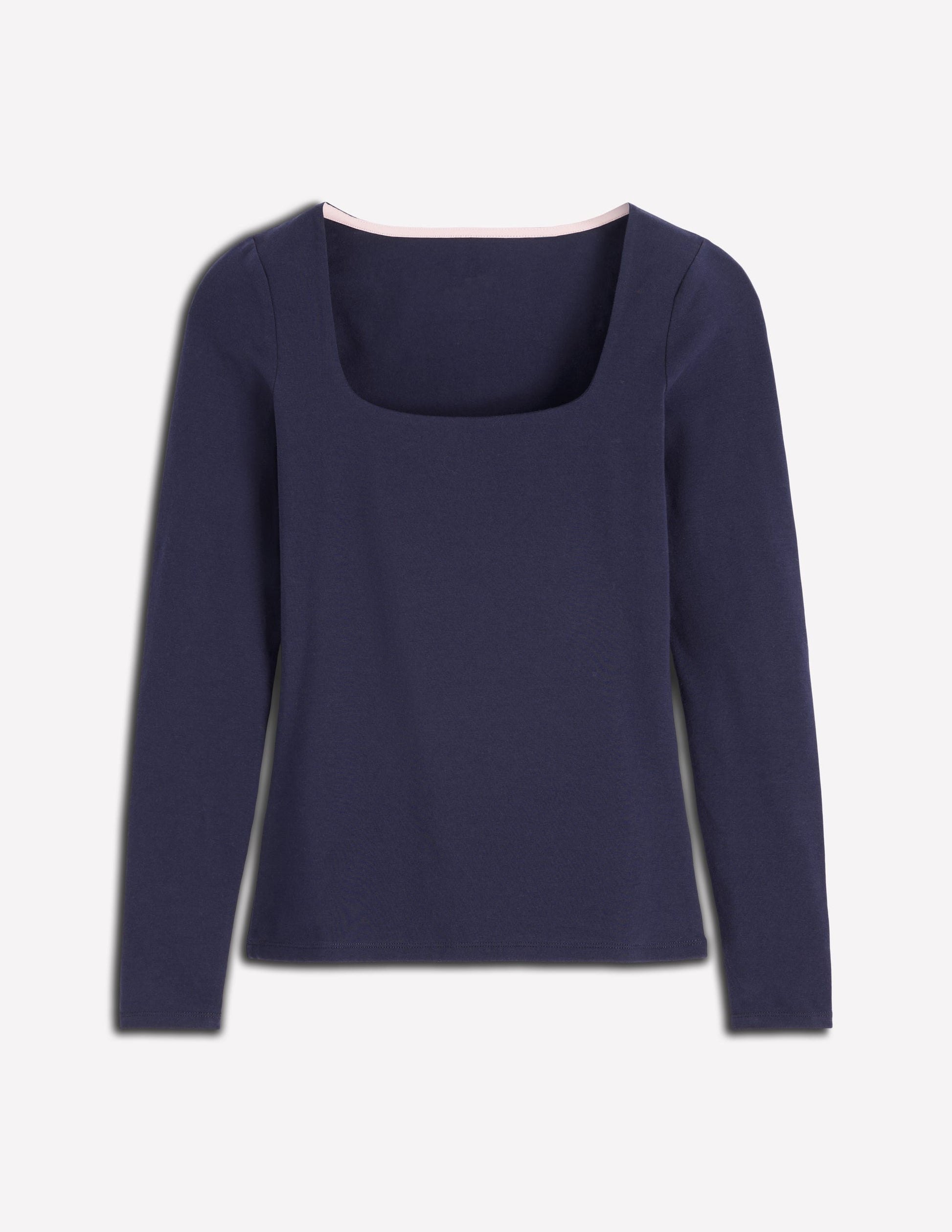 Double Layer Square Neck Top-Navy-5