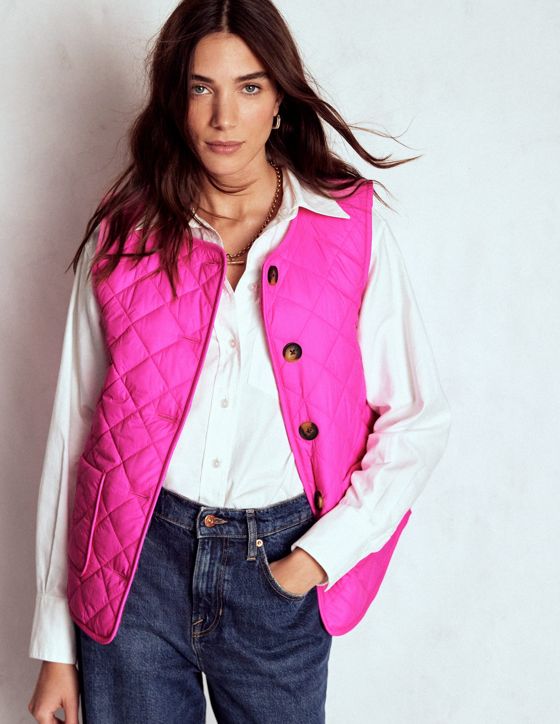 Clerkenwell Reversible Gilet-Pink Ribbon-4