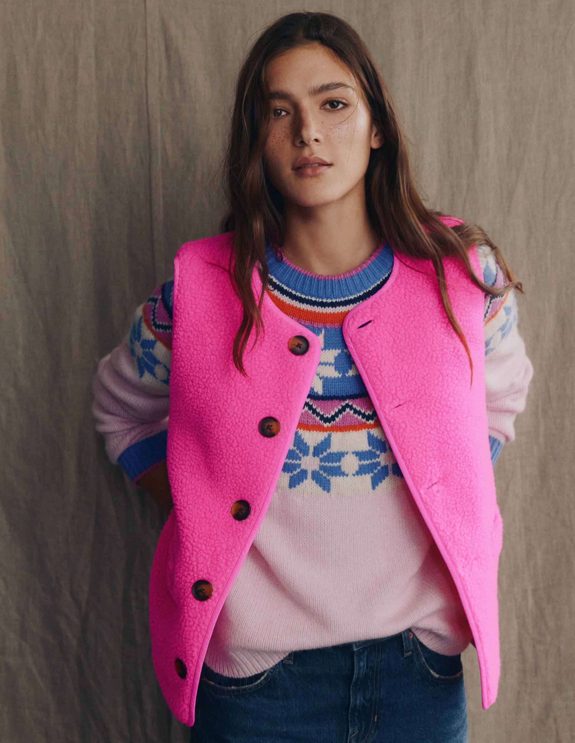 Clerkenwell Reversible Gilet-Pink Ribbon-5