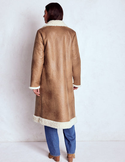 Borg Duffle Coat-Camel, Natural Borg-3