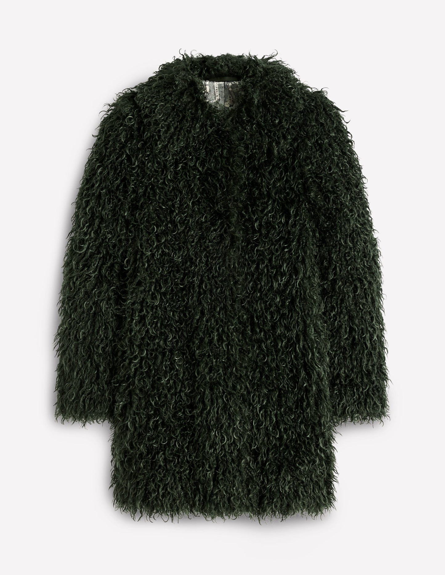 Faux Fur Coat-Kale Leaf, Faux Fur