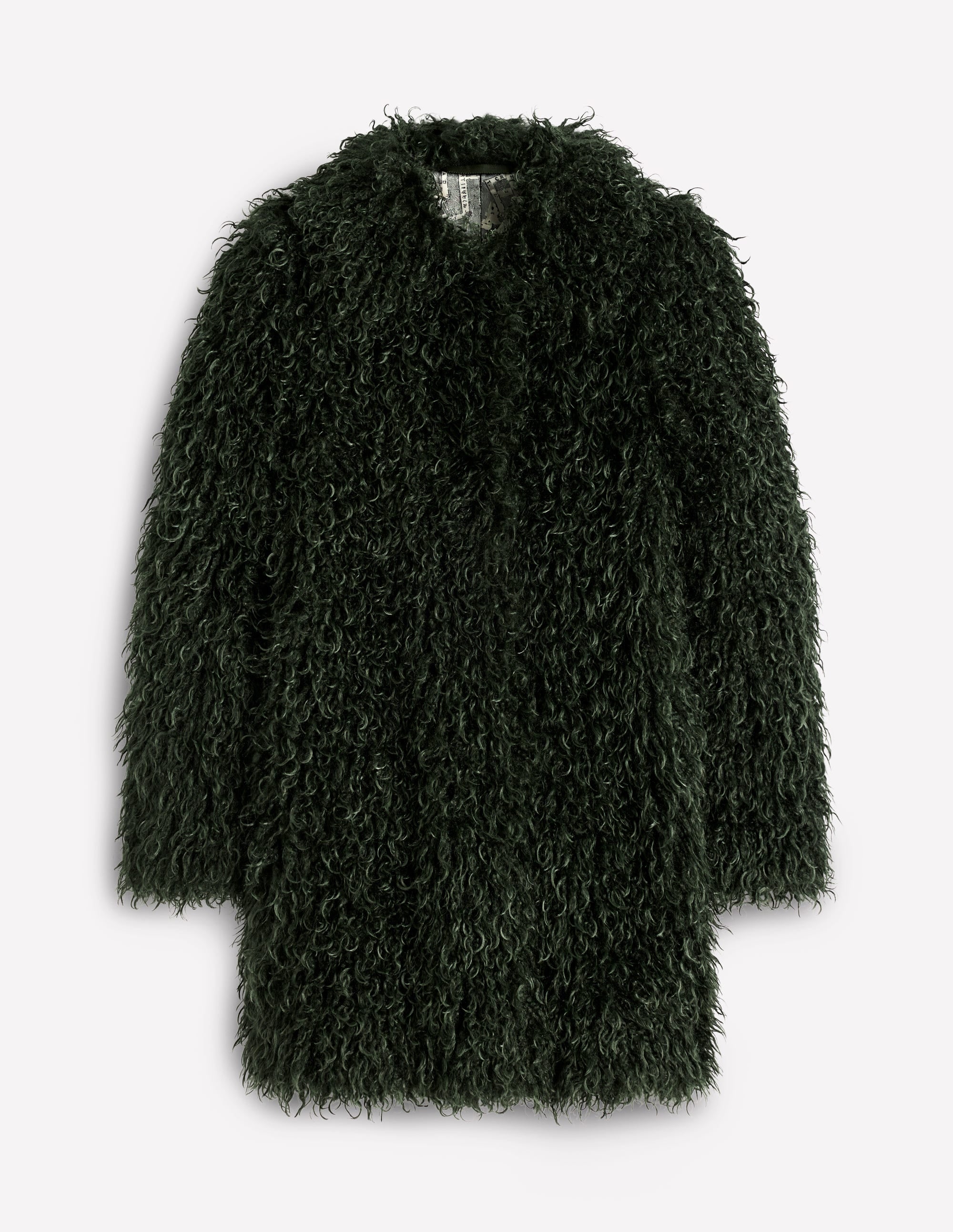 Faux Fur Coat-Kale Leaf, Faux Fur - Image 6