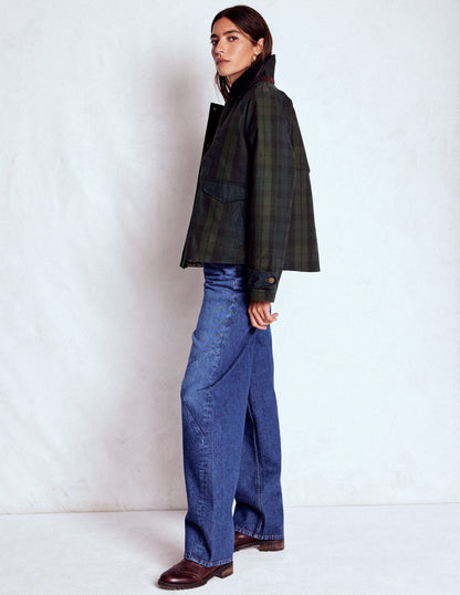 Raglan Wax Jacket-BLACKWATCH-1