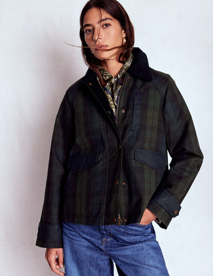 Raglan Wax Jacket-BLACKWATCH-4