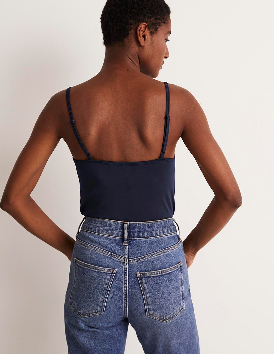 Plain Cami Top-Navy - Image 3