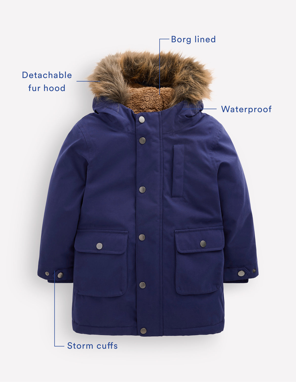 Authentic Waterproof Parka-Navy-3