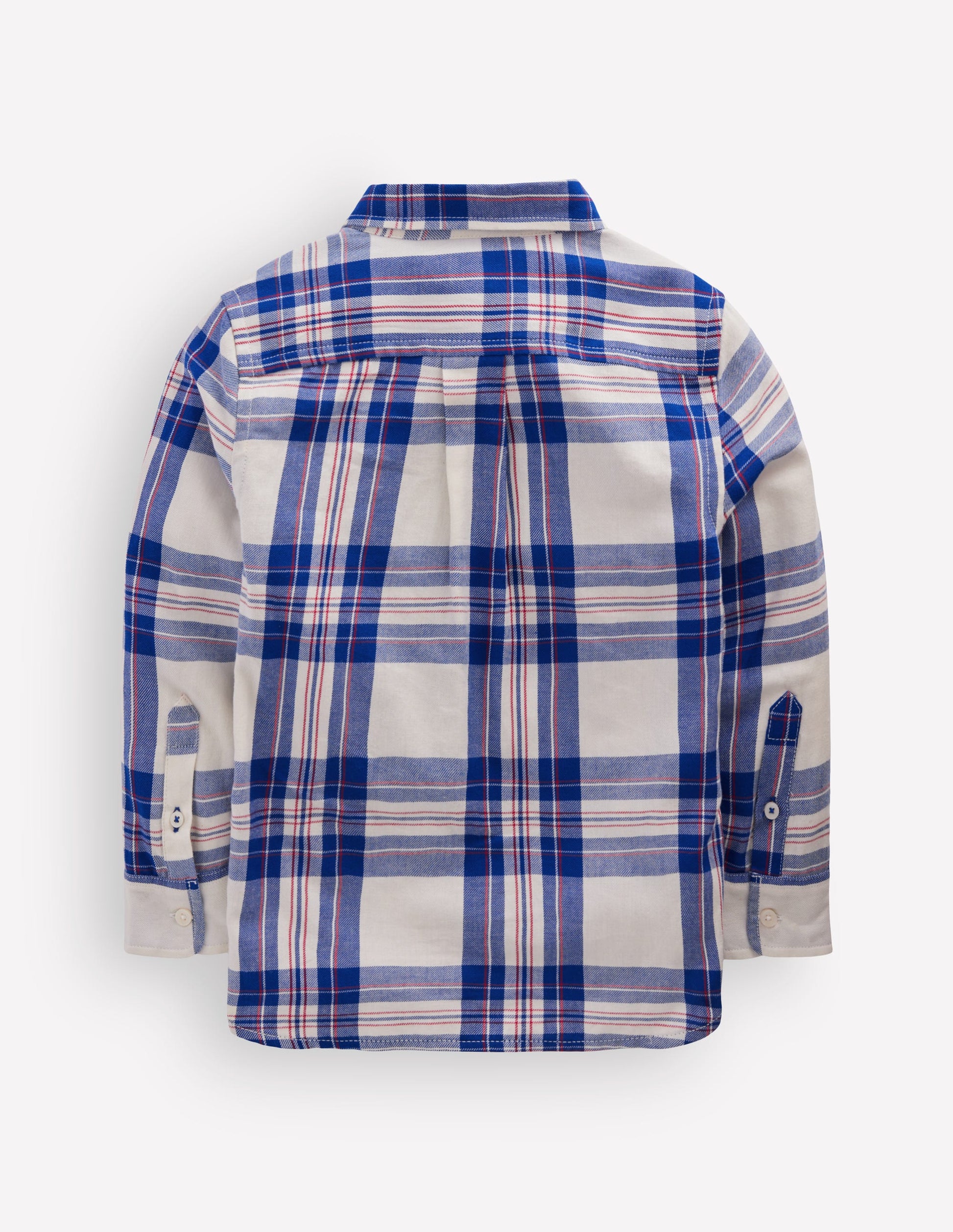 Cosy Cotton Check Shirt-Papyrus and Surf The Web Check-2