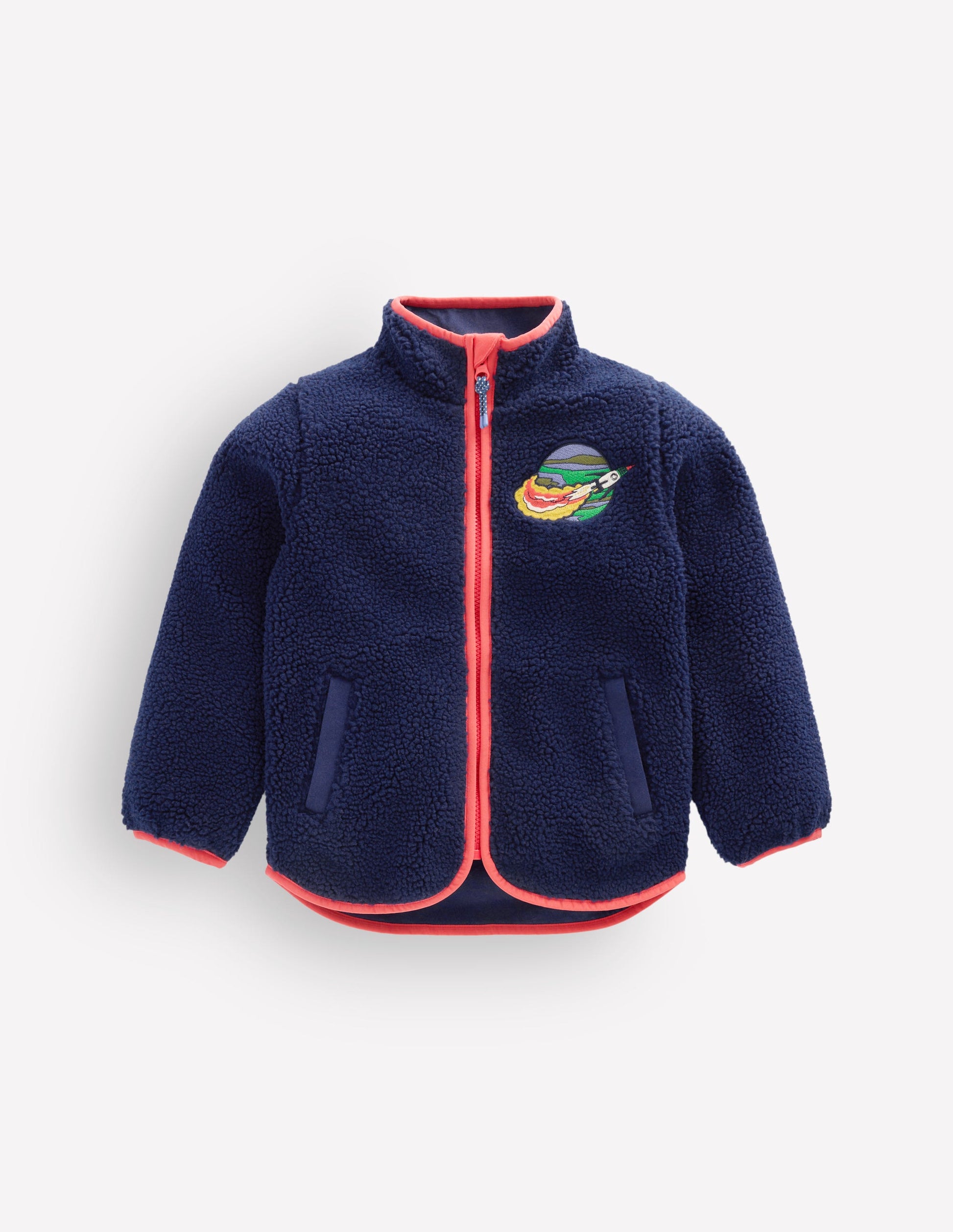 Cosy Borg Jacket-College Navy Space-3