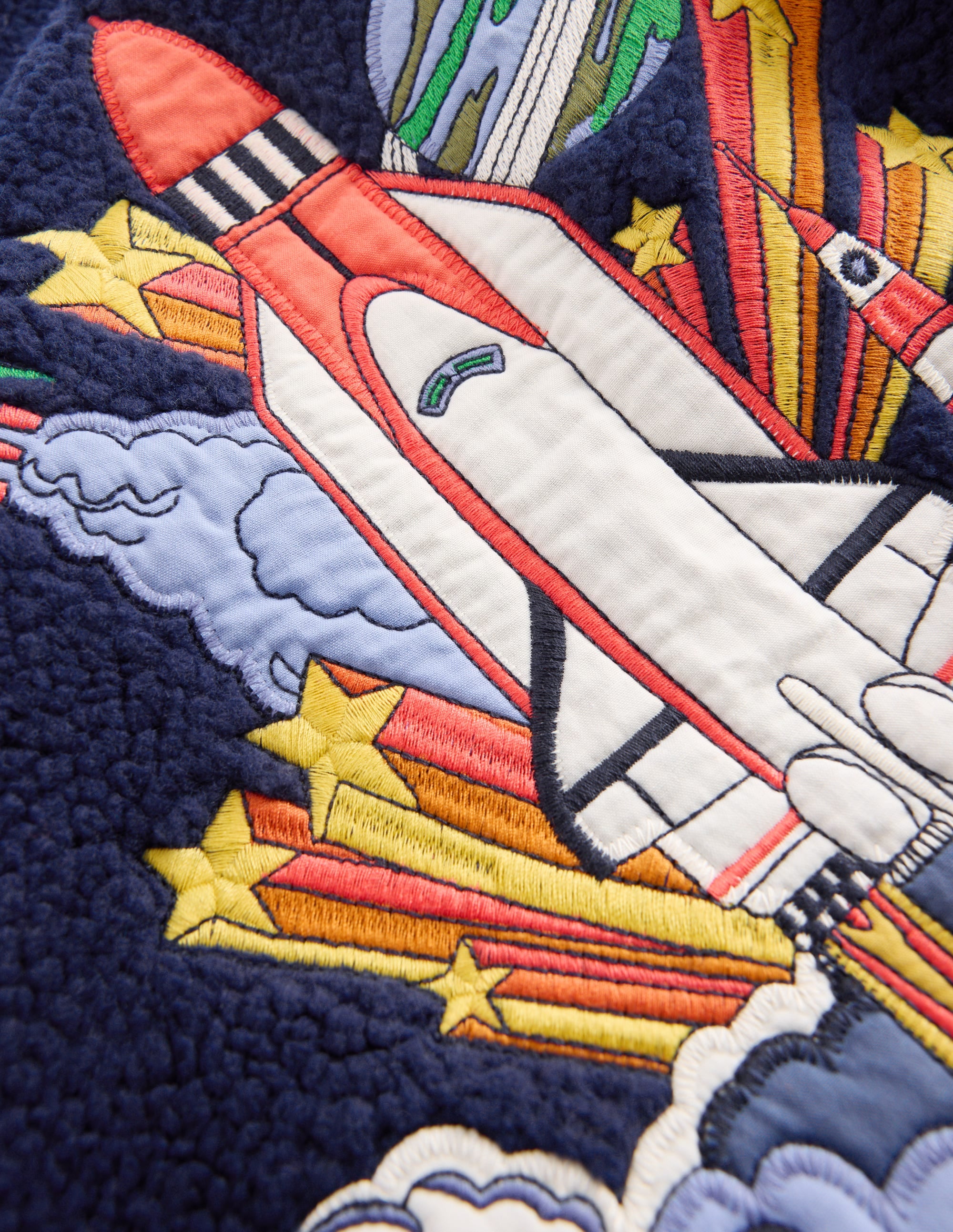Cosy Borg Jacket-College Navy Space - Image 5