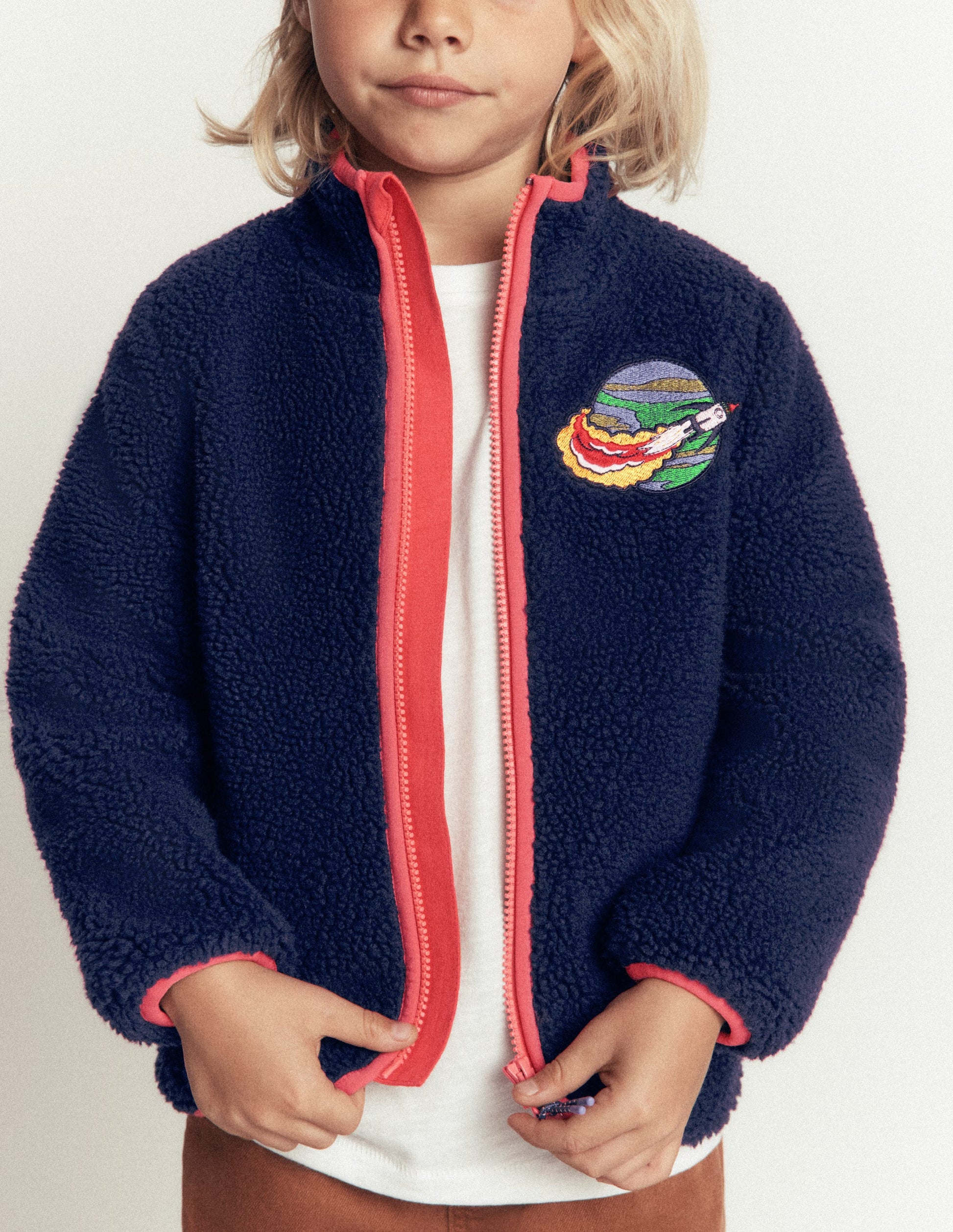 Cosy Borg Jacket-College Navy Space-2