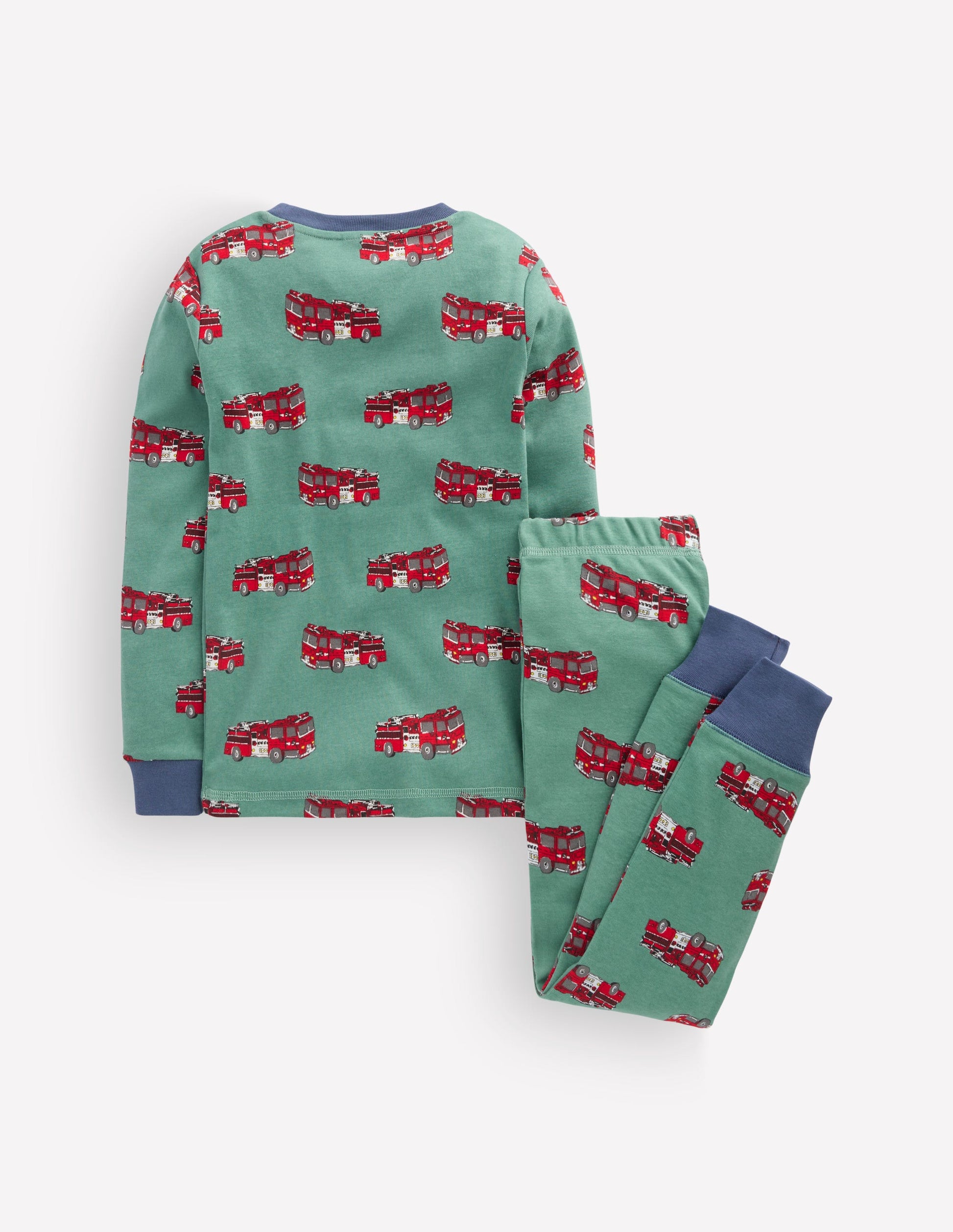 Snug Long John Pajamas-Fire Trucks-2
