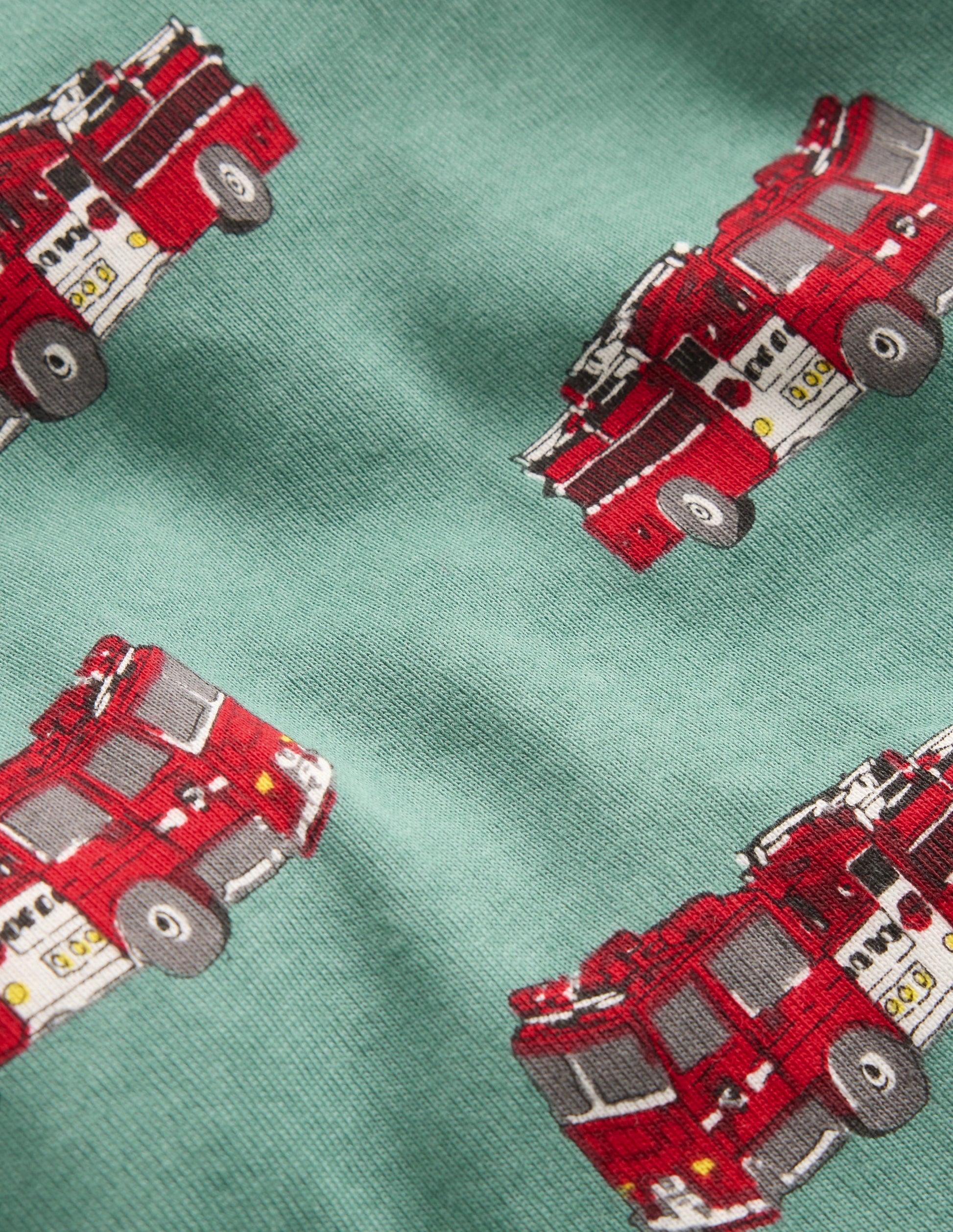 Snug Long John Pajamas-Fire Trucks-3