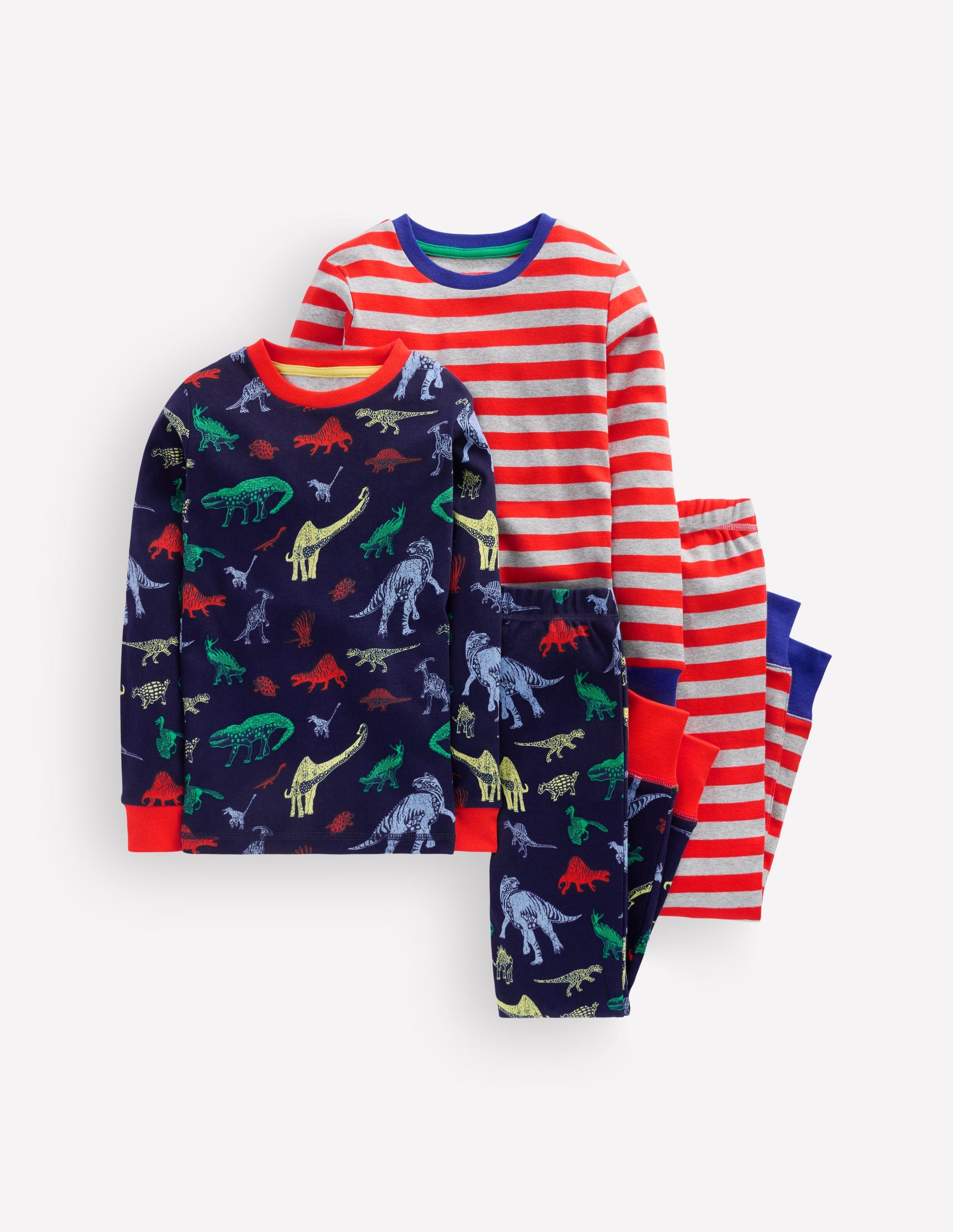 Snug Twin Pack Pajamas-Dinos-1