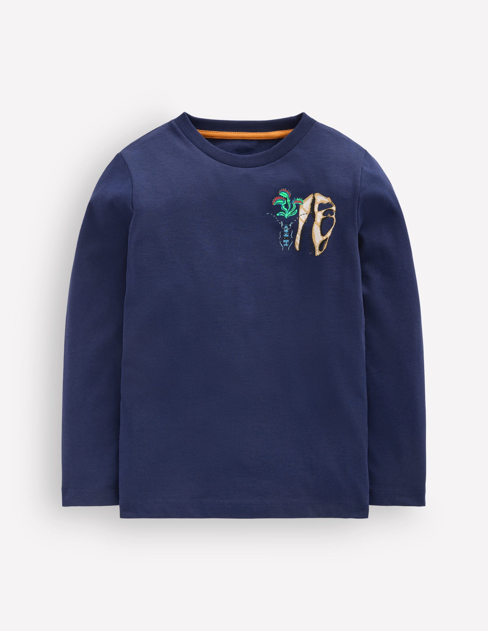 Front & Back T-shirt-College Navy Random Things-1