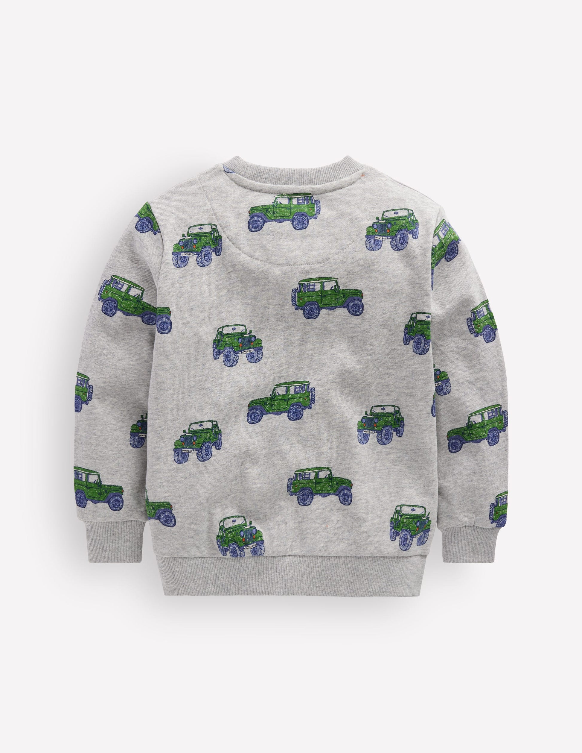 Everyday Printed Sweatshirt-Grey Marl Jeep-2
