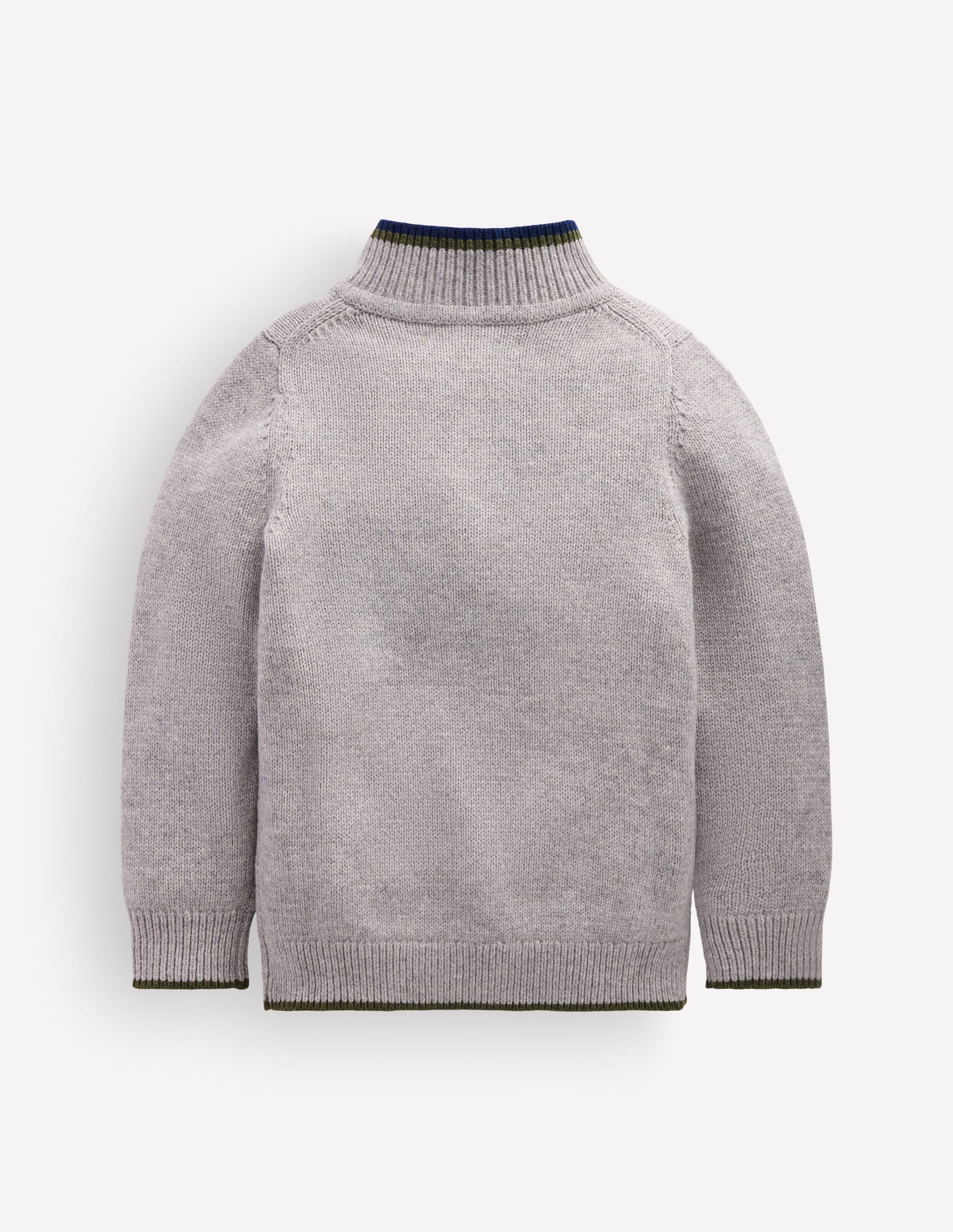 Heritage Half-Zip Sweater-Grey Marl-3