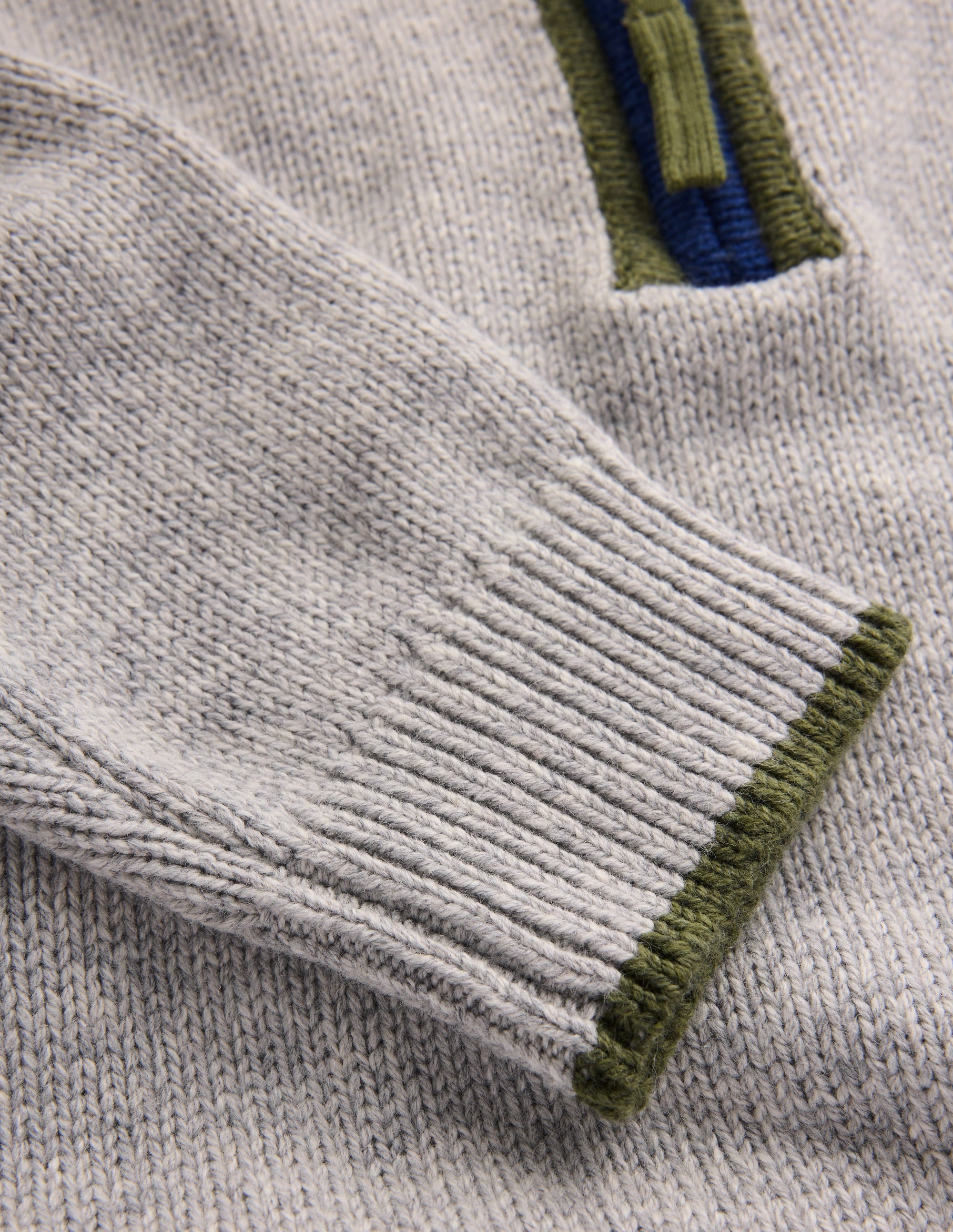 Heritage Half-Zip Sweater-Grey Marl - Image 4