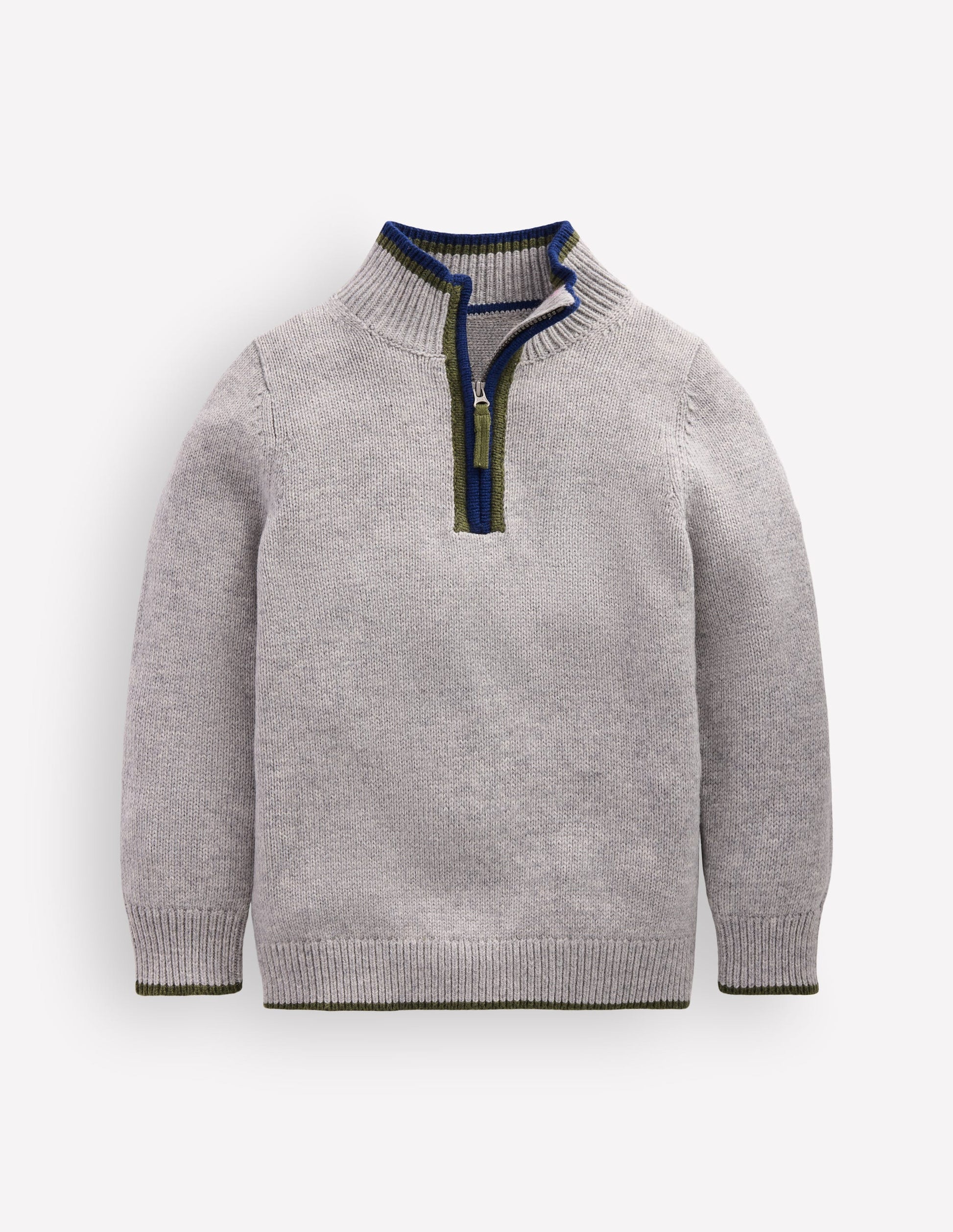 Heritage Half-Zip Sweater-Grey Marl-2