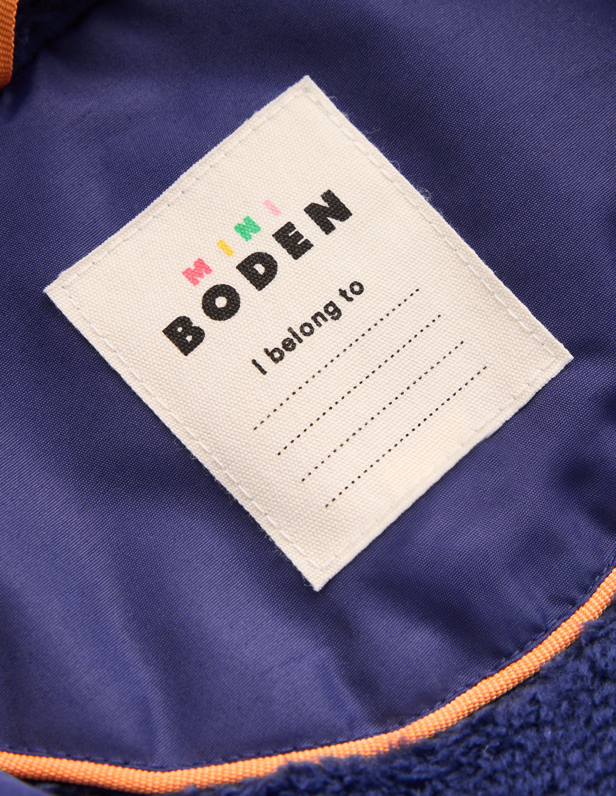 Boys Borg Lined Anorak-MAZARINE BLUE - Image 3