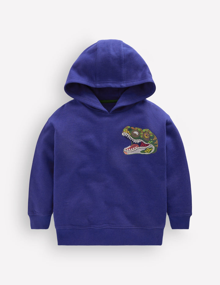 Superstitch Hoodie-Blue Dino