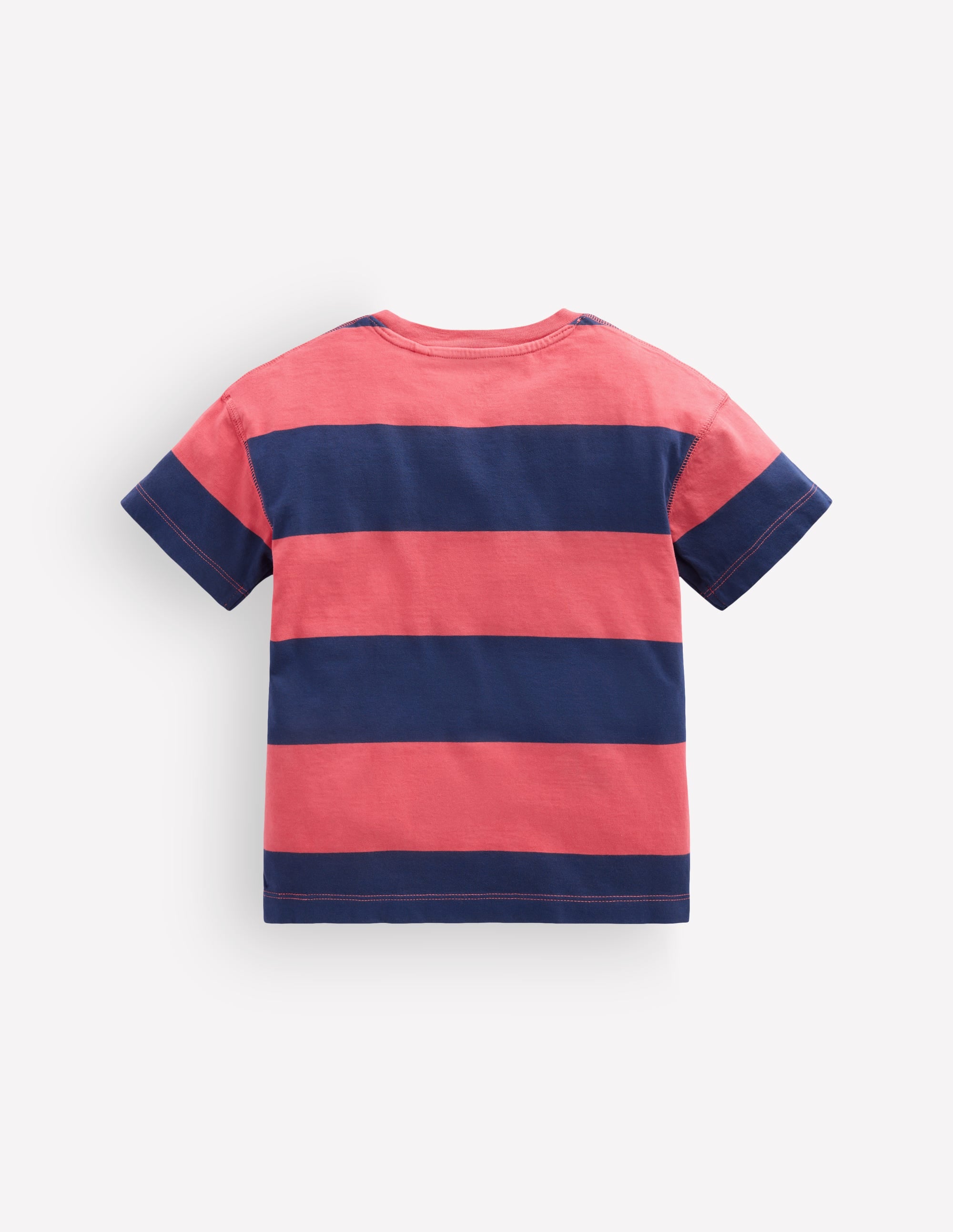 Garment Dye Relaxed T-shirt-Blood Orange / Sapphire Blue - Image 2