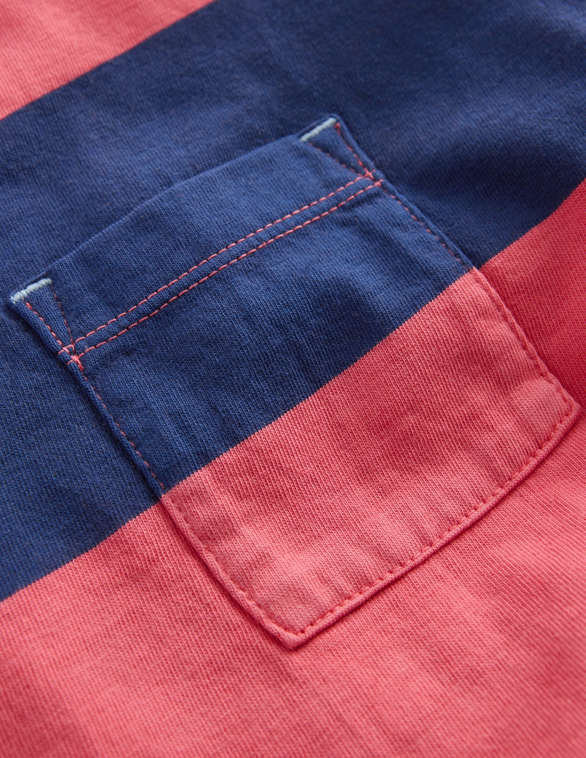 Garment Dye Relaxed T-shirt-Blood Orange / Sapphire Blue - Image 3
