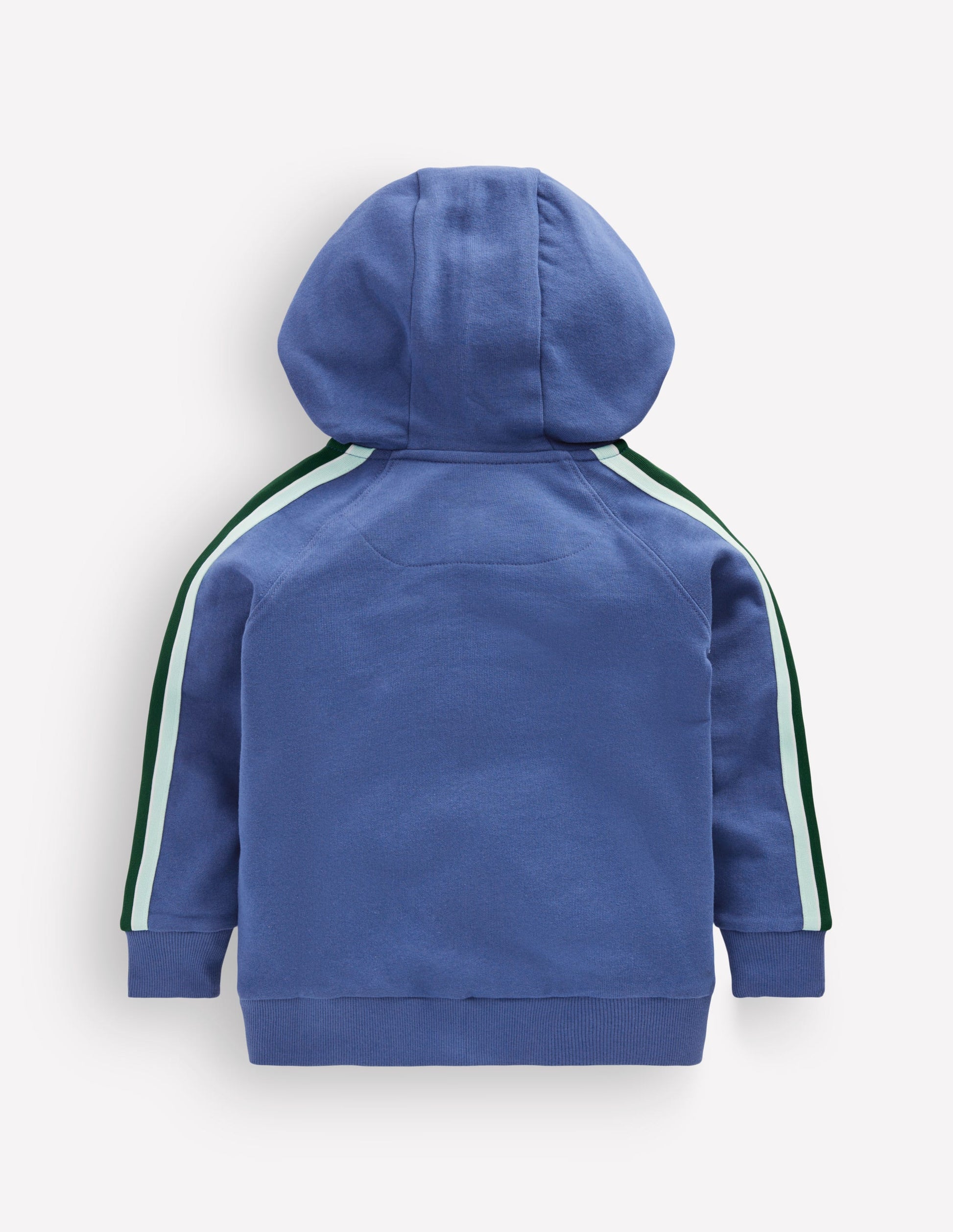 Tape Detail Zip-through Hoody-Denim Blue-2