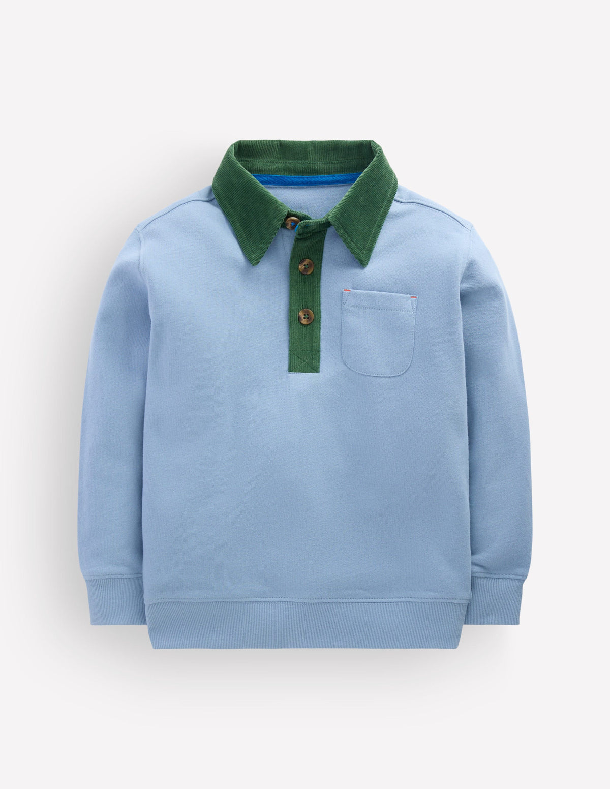 Smart Collared Sweatshirt-French Blue-1