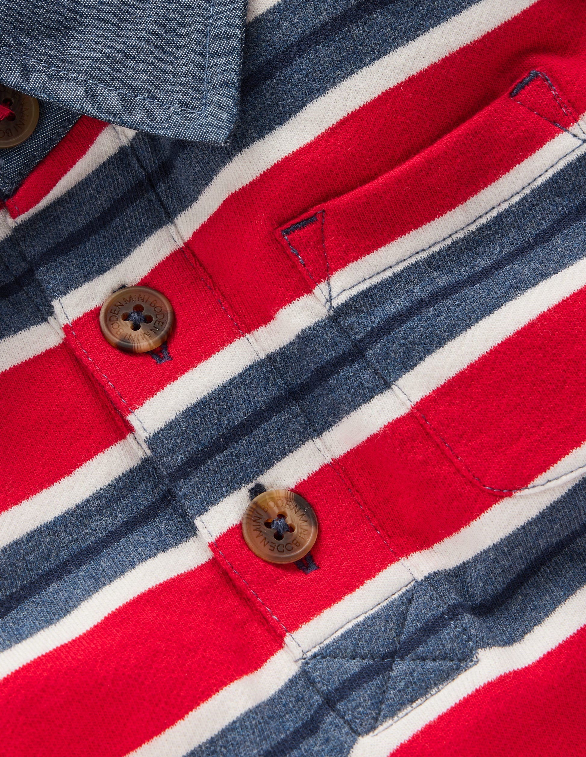 Smart Collared Sweatshirt-Blood Orange / Navy Marl-3