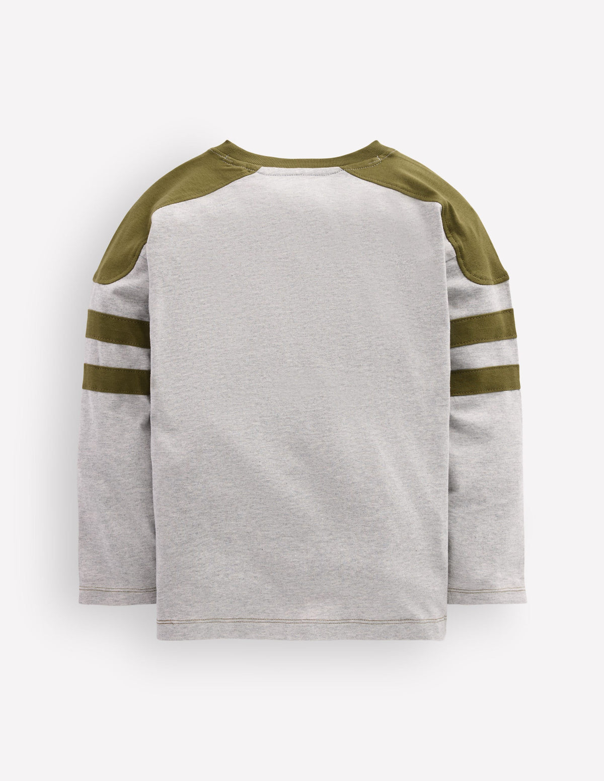 Colour Block T-shirt-Grey Marl - Image 2