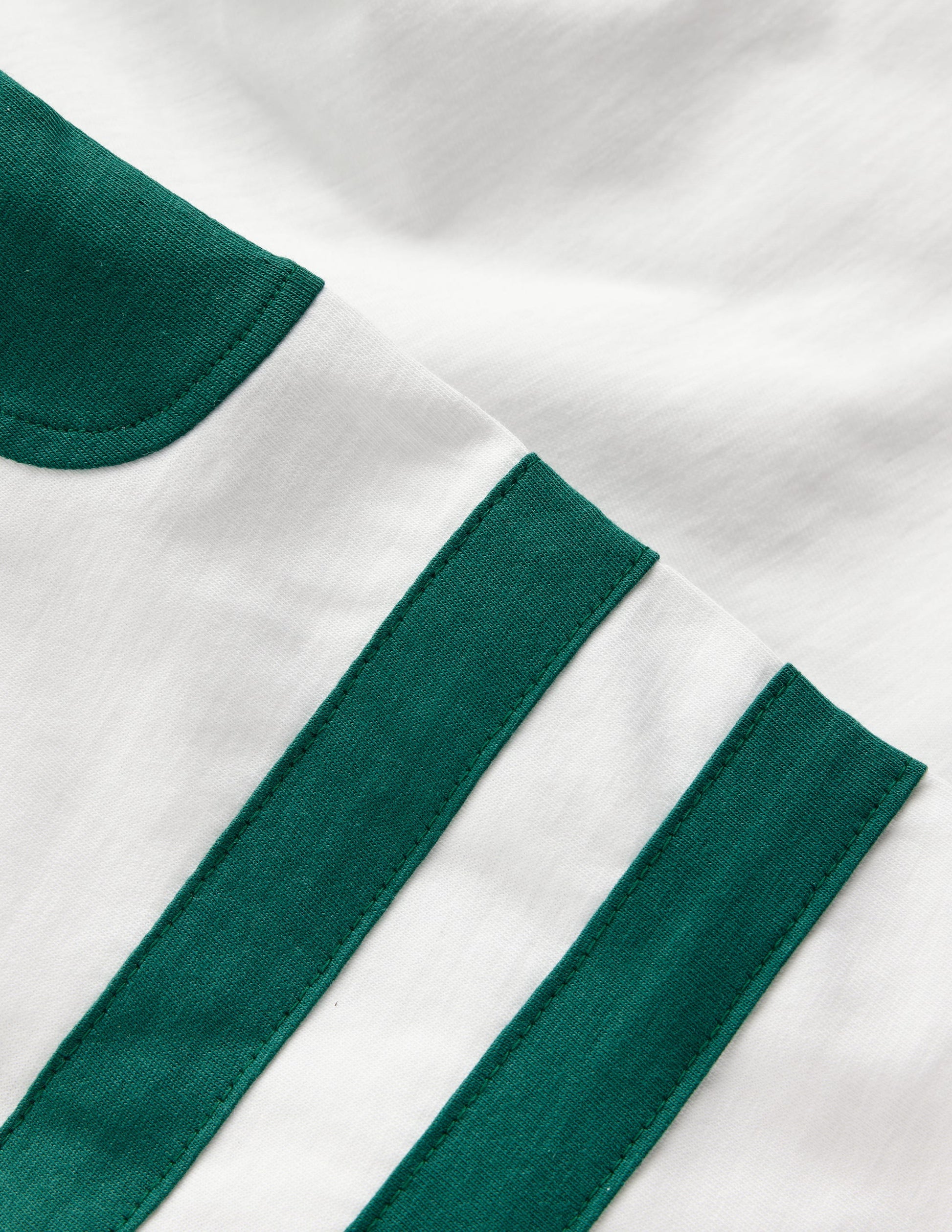 Colour Block T-shirt-Soft Ivory / Jewel Green-3