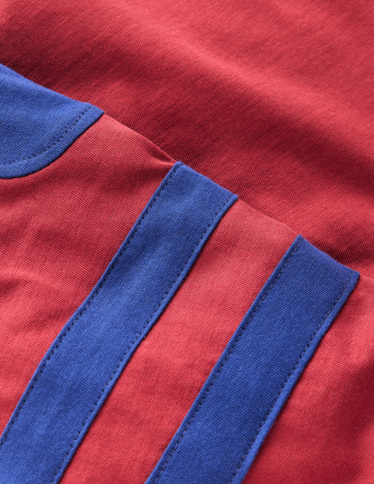 Colour Block T-shirt-Red Earth-3