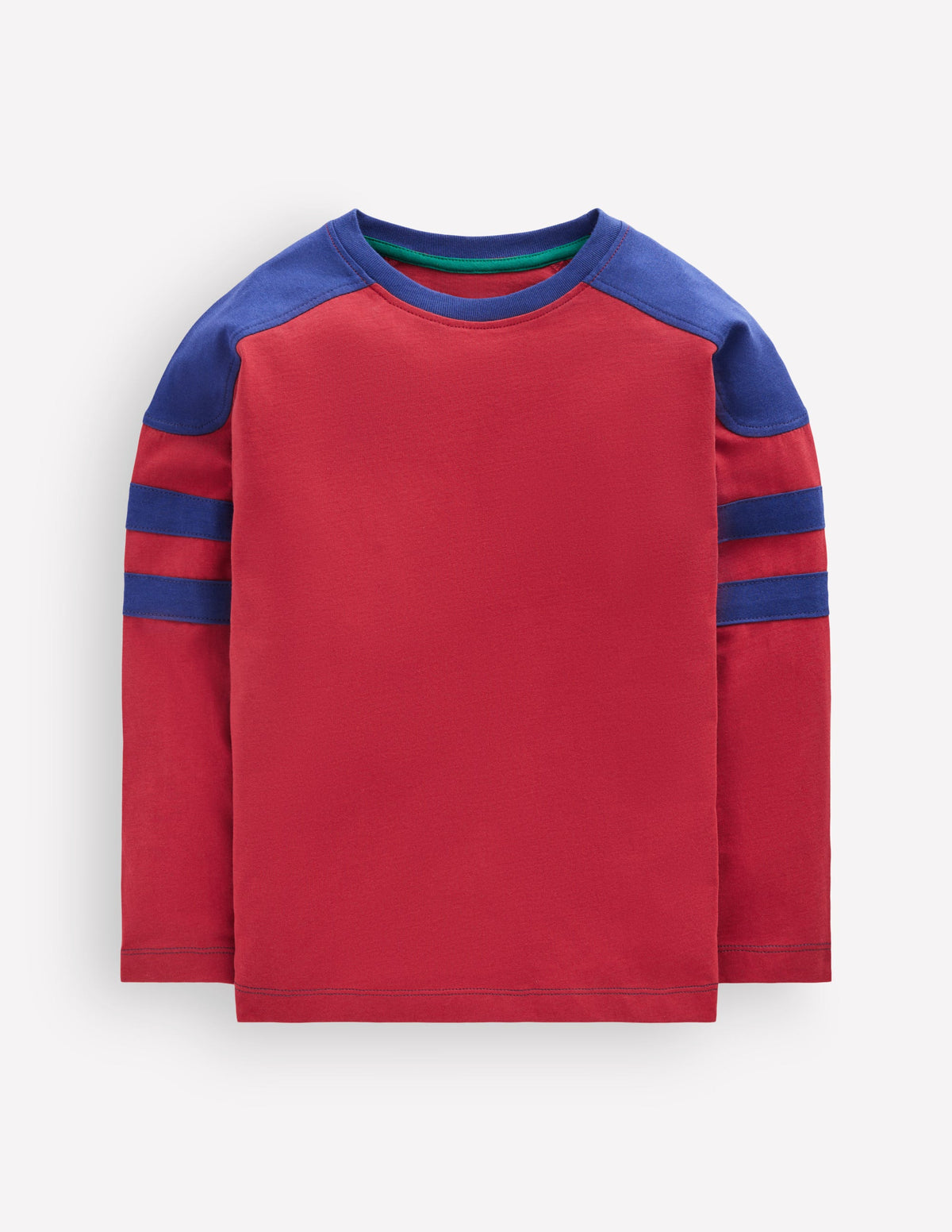 Colour Block T-shirt-Red Earth - Image 1