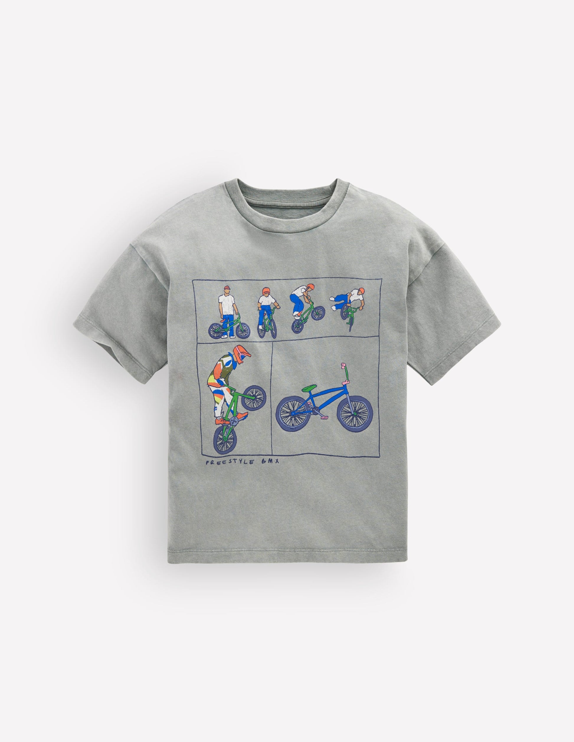 Short Sleeve Printed T-shirt-Bamboo Cane Freestyle Bikes-1