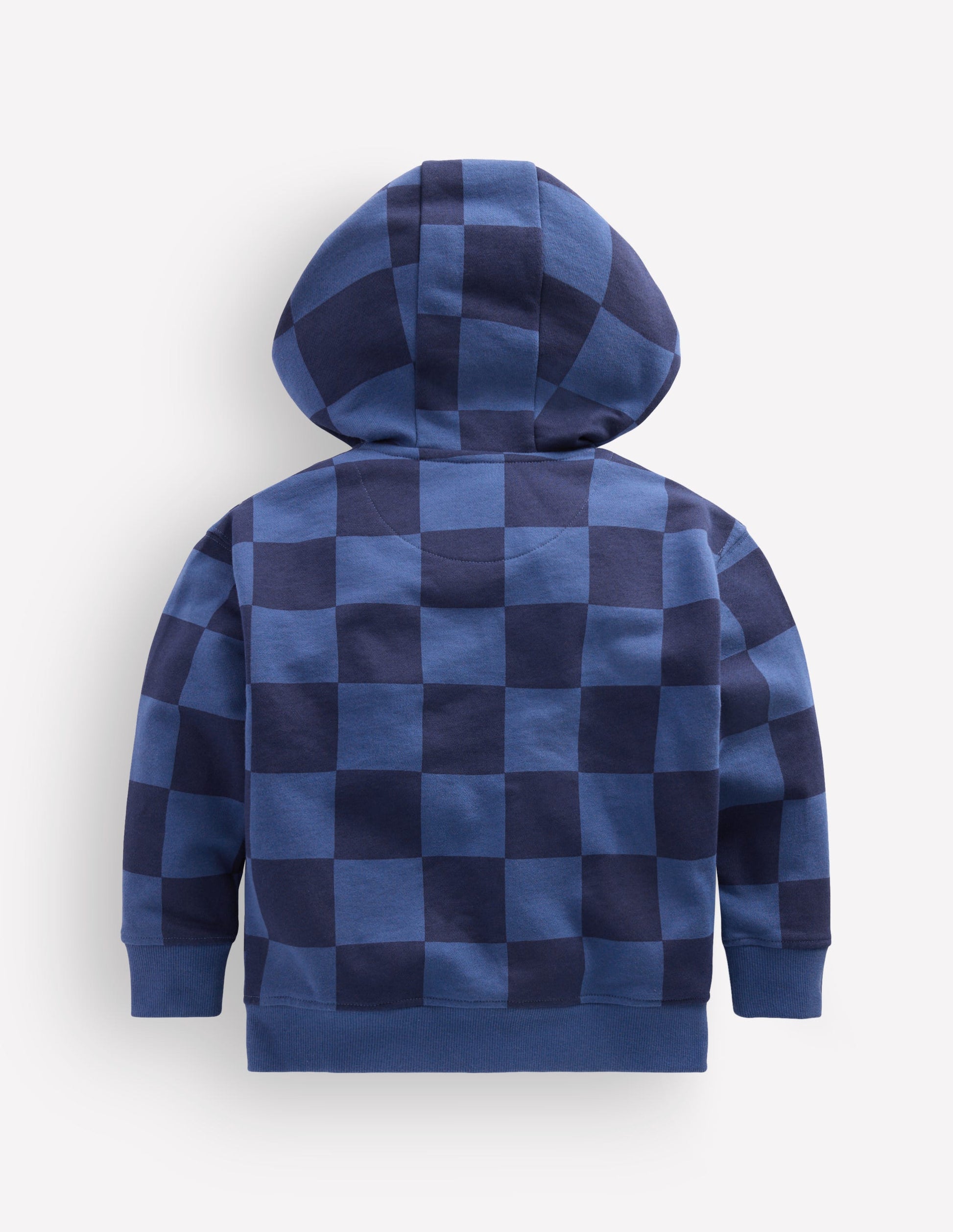 Check Zip-through Hoodie-College Navy / True Denim-2