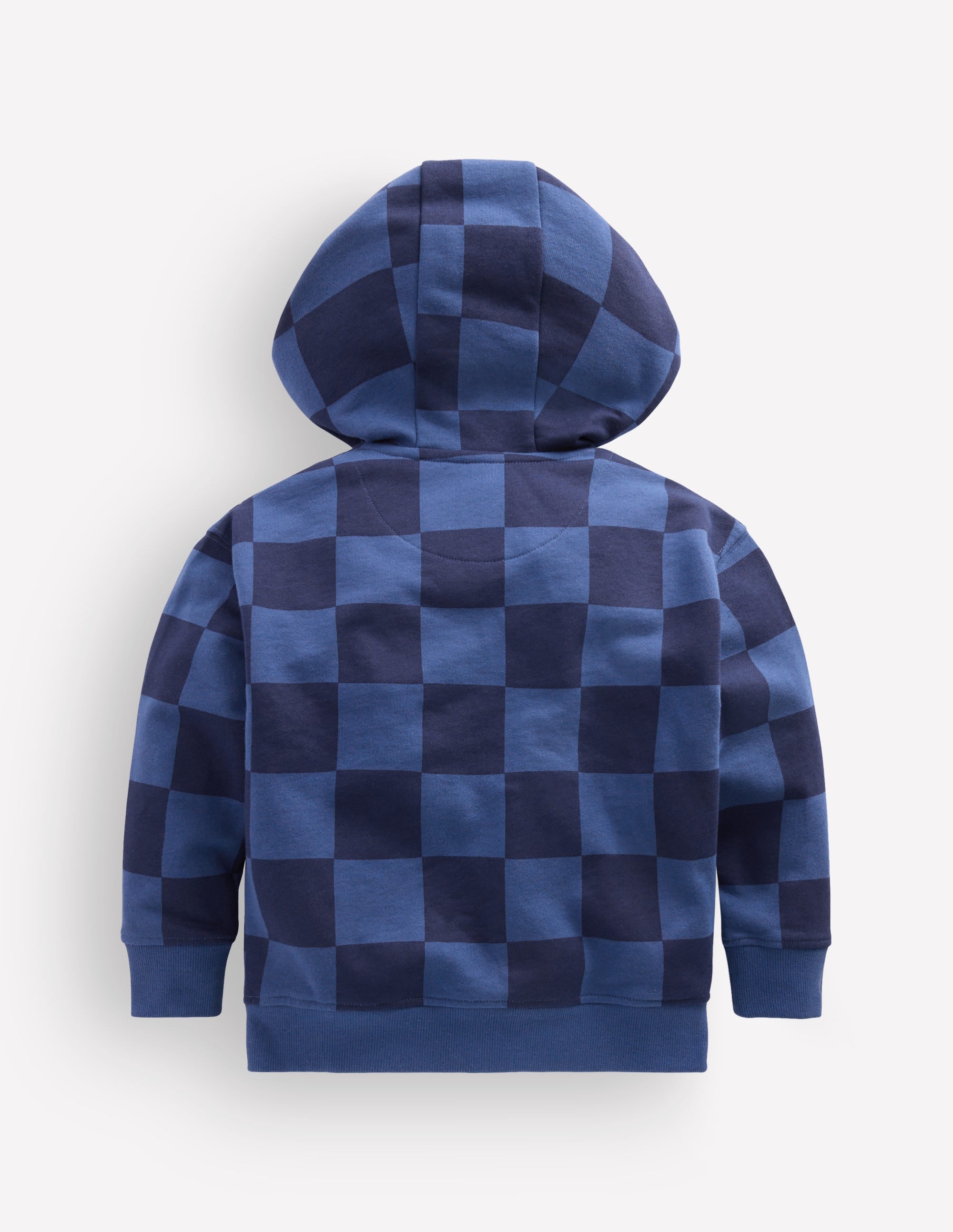 Printed Zip-through Hoody-College Navy / True Denim - Image 2