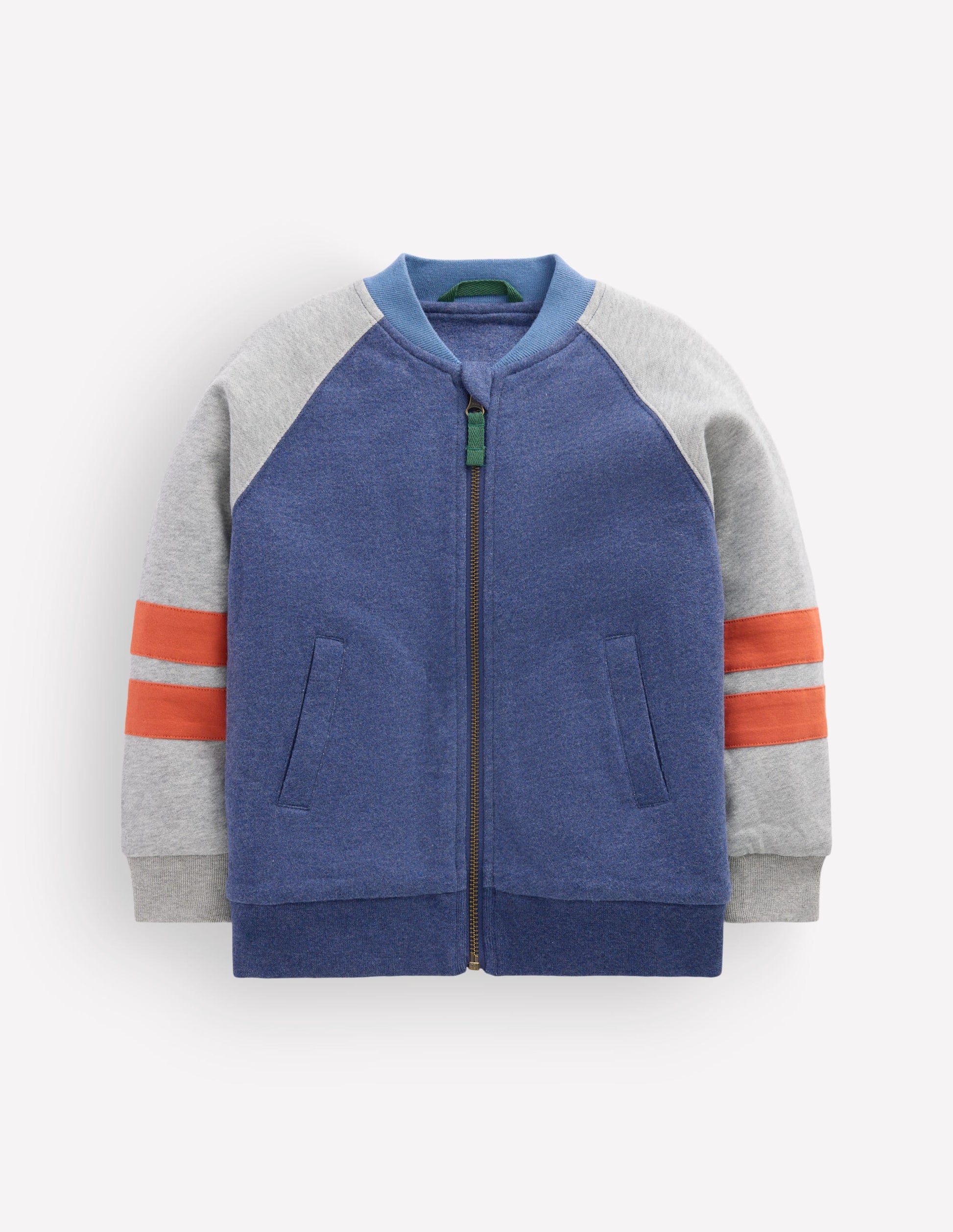 Fleece Lined Bomber-Grey Marl / College Navy-1