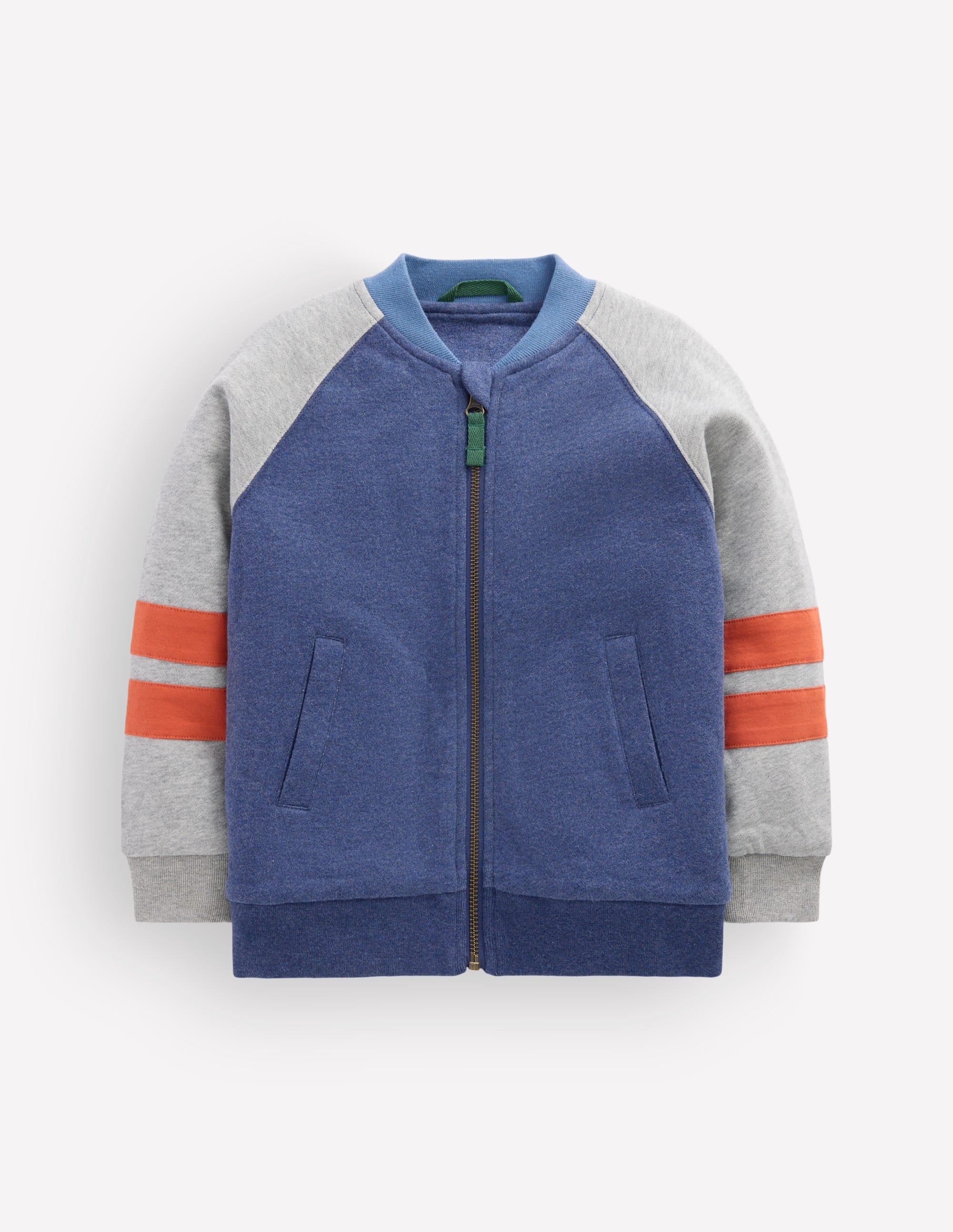 Fleece Lined Bomber-Grey Marl / College Navy - Image 1