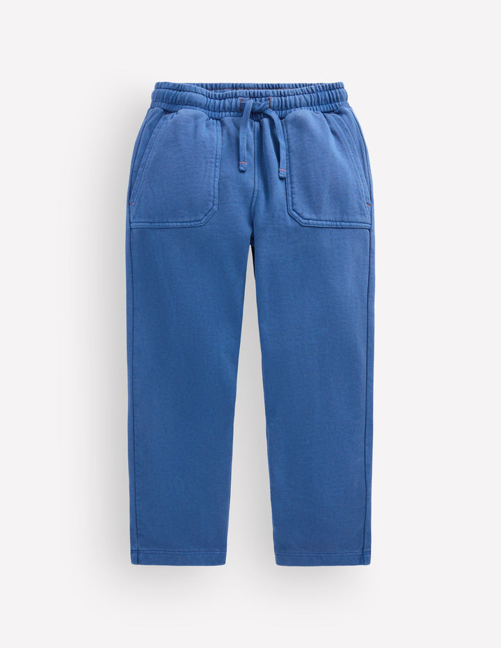 Garment Dye Sweatpants-Denim Blue