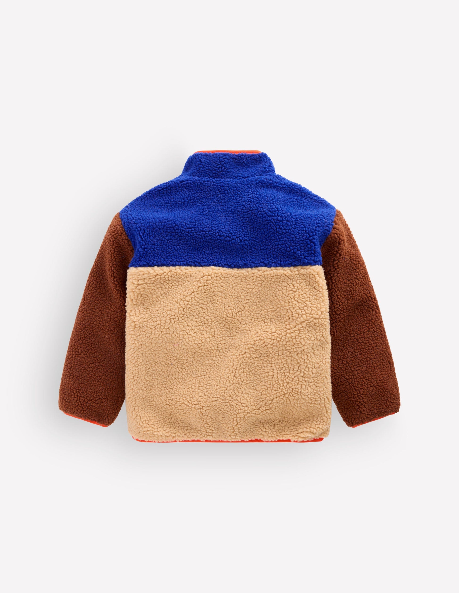 Cosy Colour Block Borg Jacket-Borg Yellow Colourblock-2