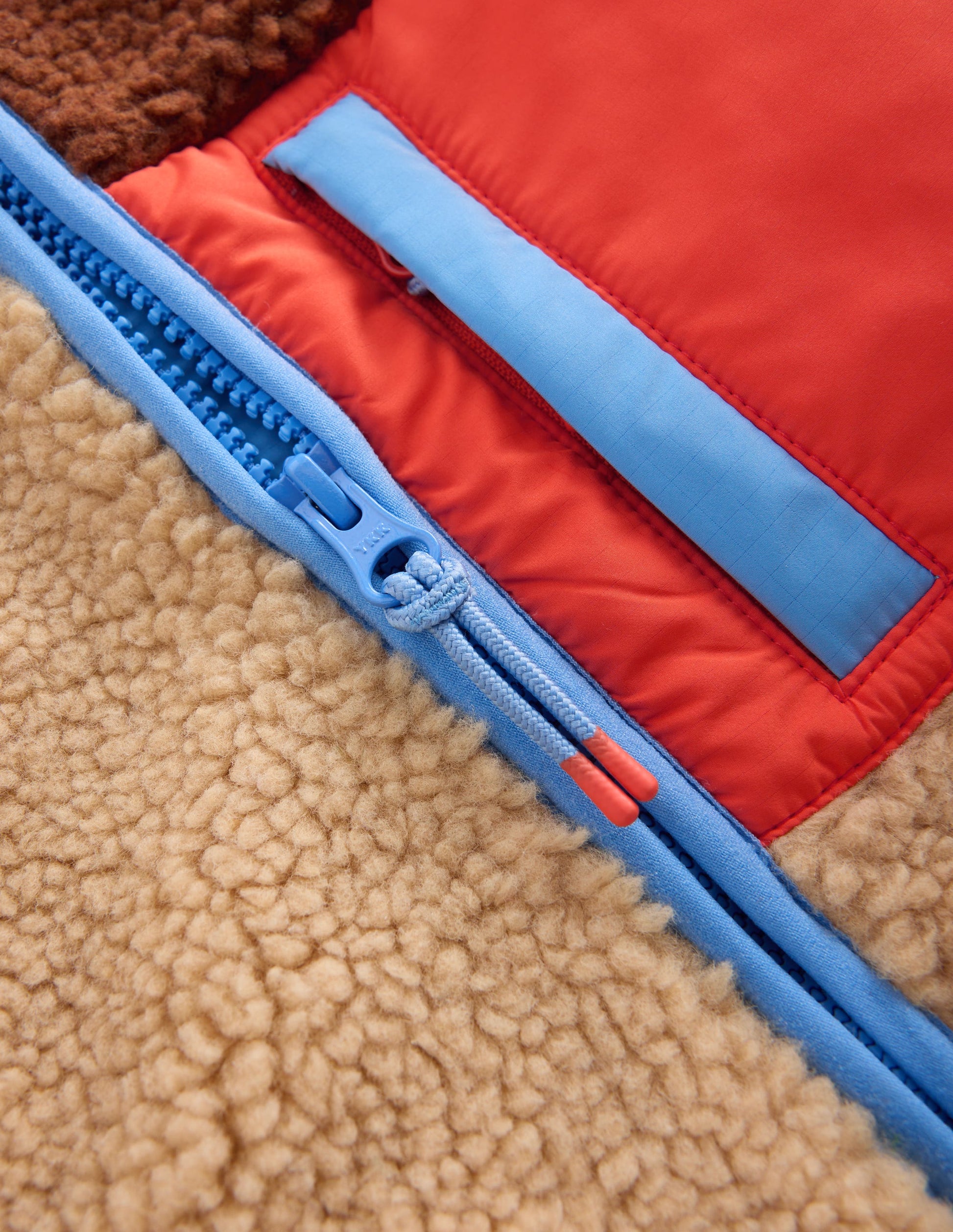 Cosy Colour Block Borg Jacket-Borg Colourblock-3