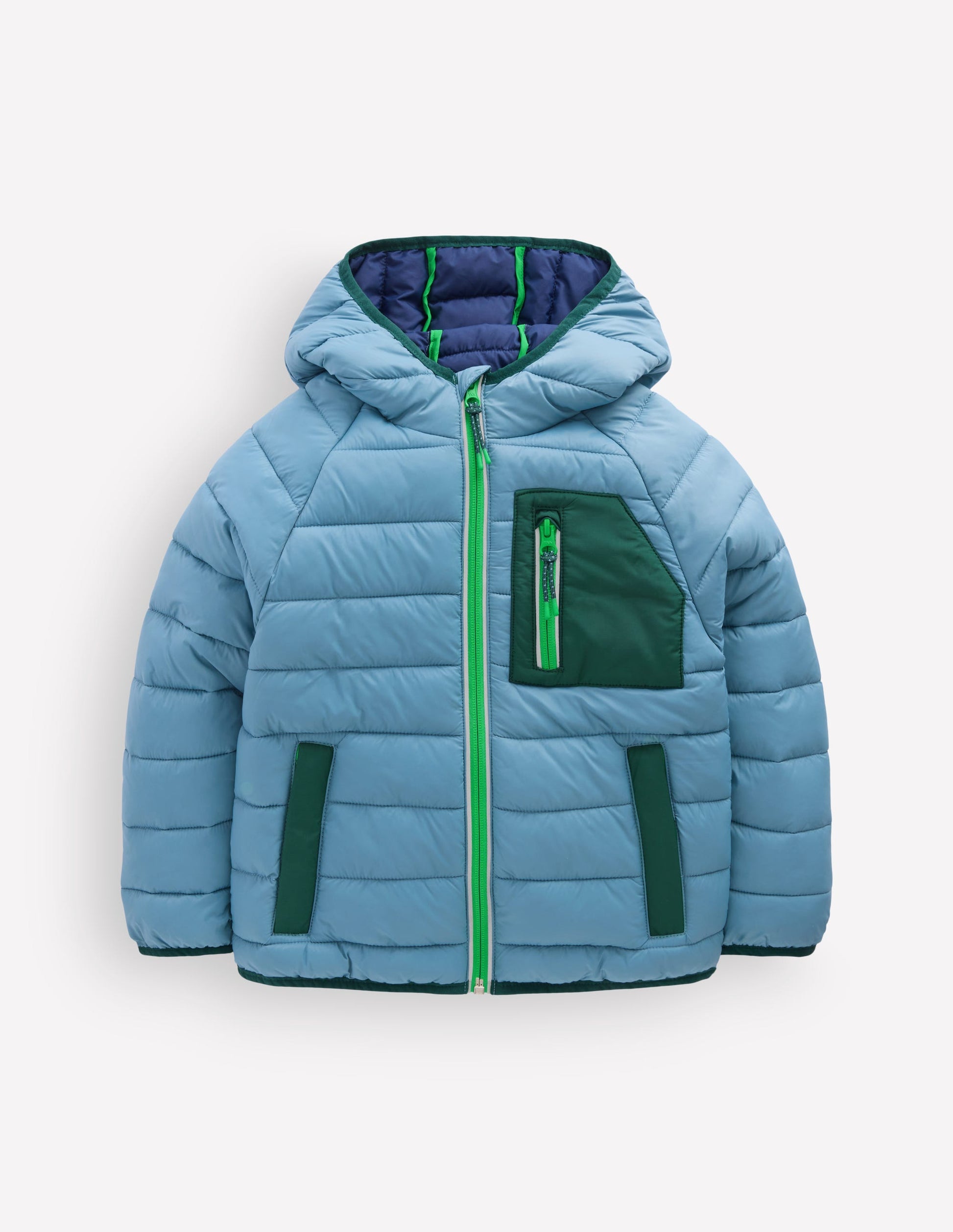 Pack-away Padded Jacket-Blue Aura-4