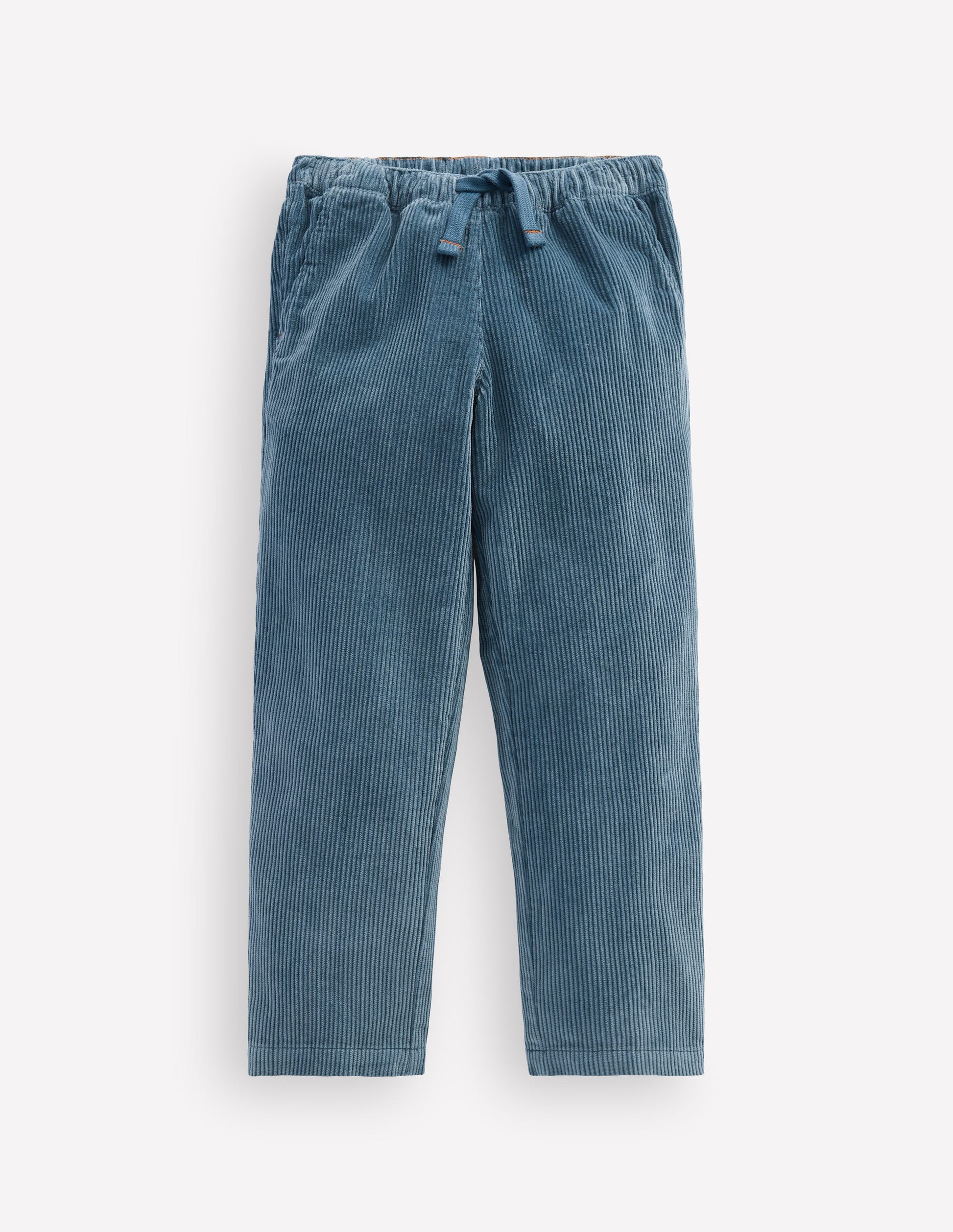 Easy Straight Cord Trousers-Storm Blue-1